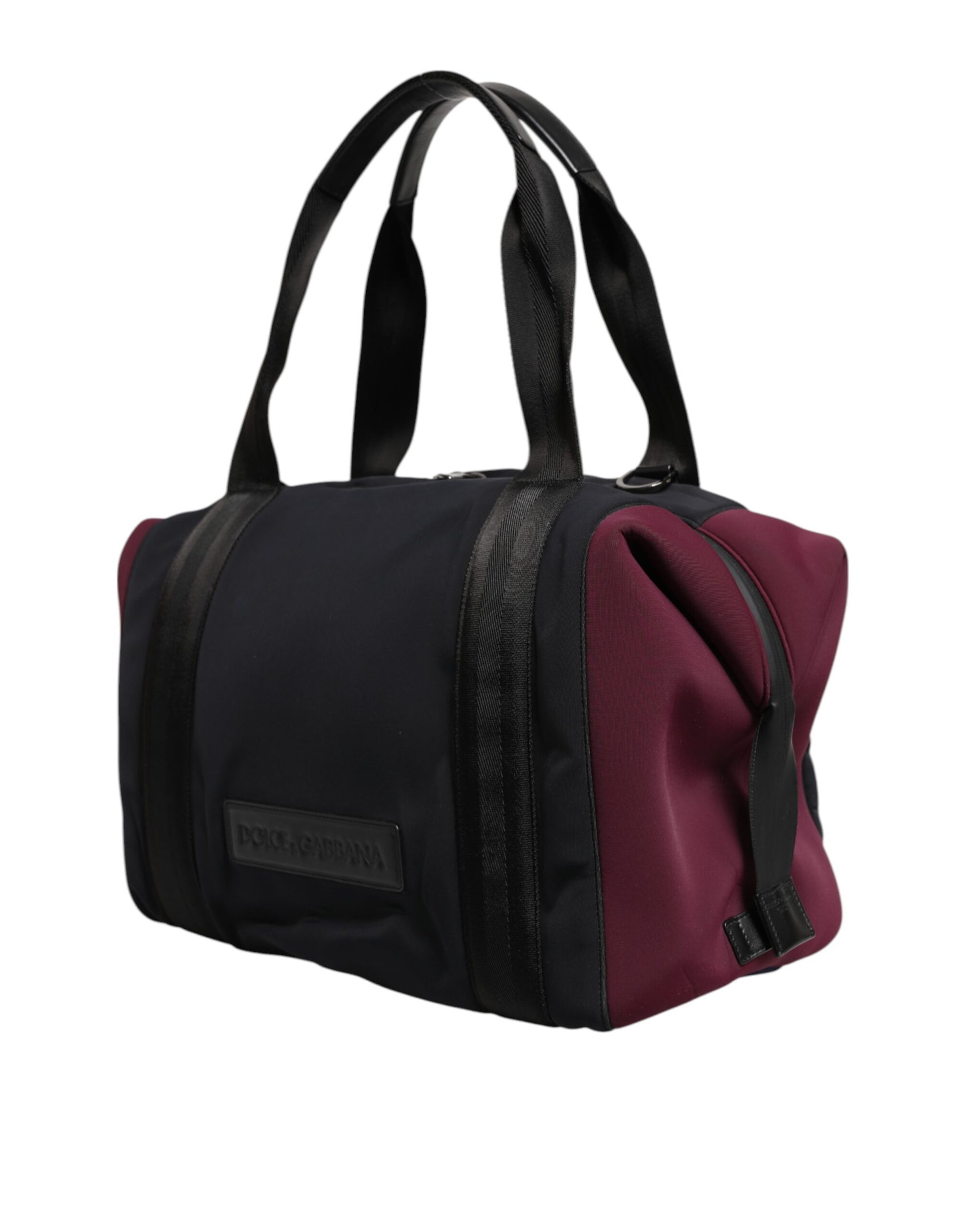 Dolce &amp; Gabbana – Reisetasche mit Schulterriemen und schwarzem Kastanienbraun