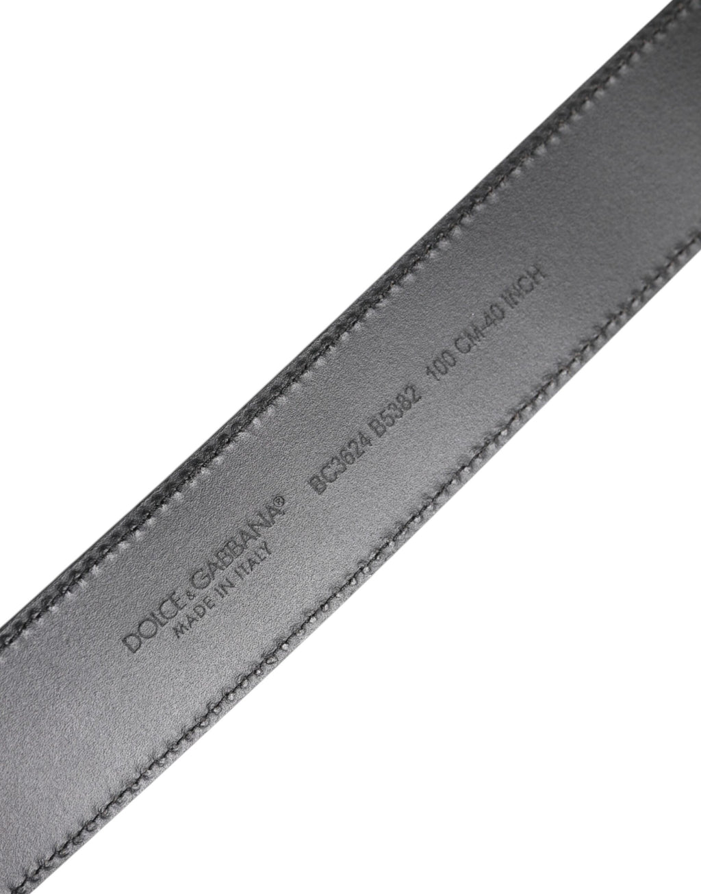Dolce &amp; Gabbana – Schwarzer Ledergürtel mit Metalllogo
