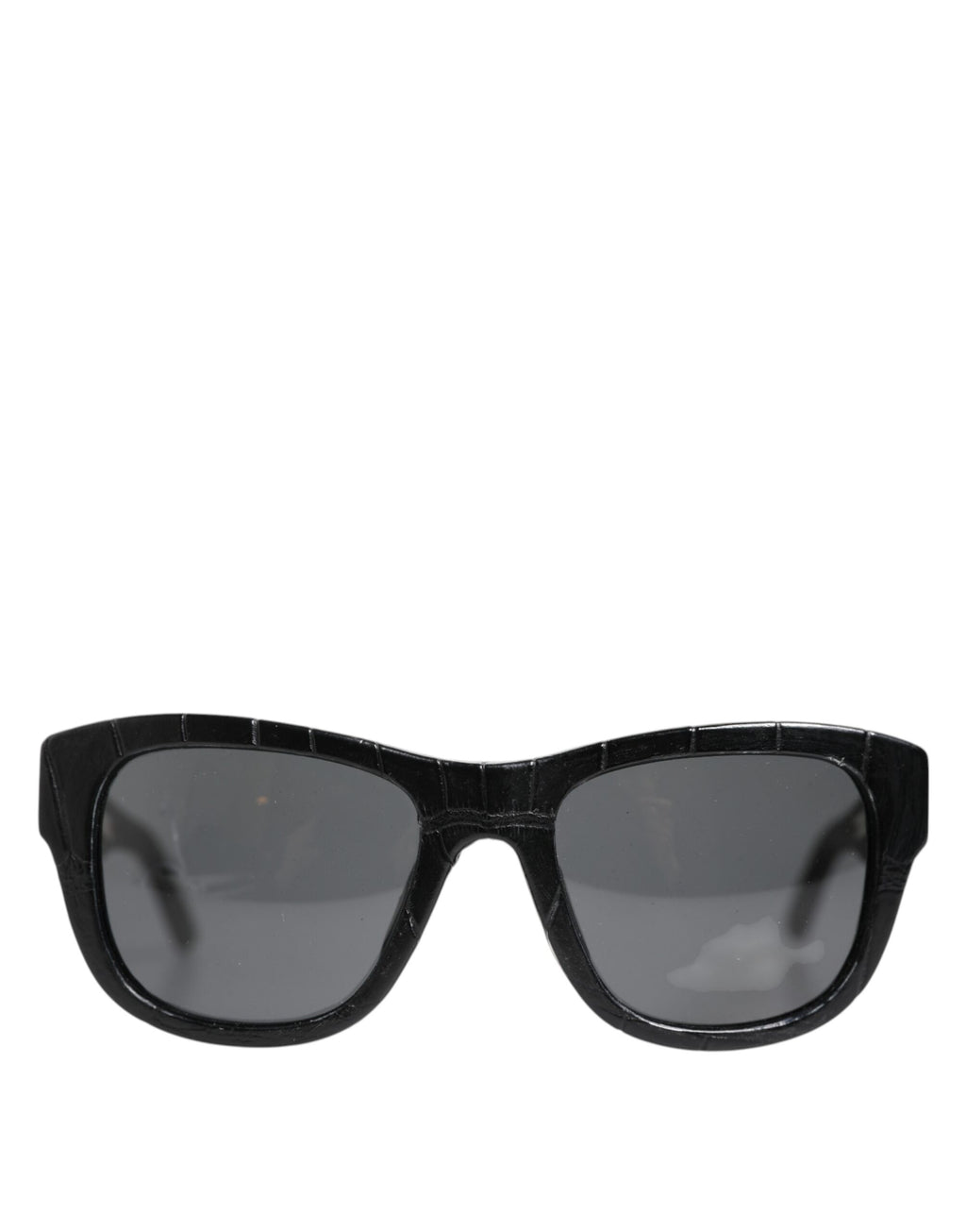 Lunettes de soleil Dolce & Gabbana en cuir noir DG4177 verres teintés