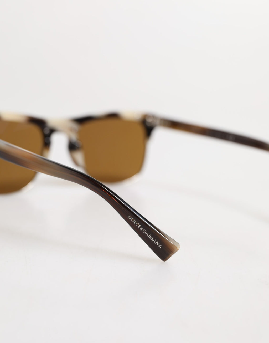 Dolce & Gabbana Brown Striped Acetate Square DG4305 Eyewear Sunglasses