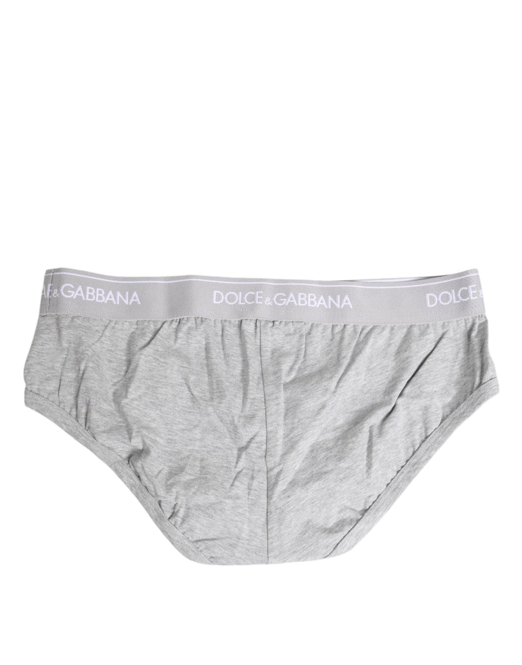 Slip uni Dolce & Gabbana en coton extensible gris