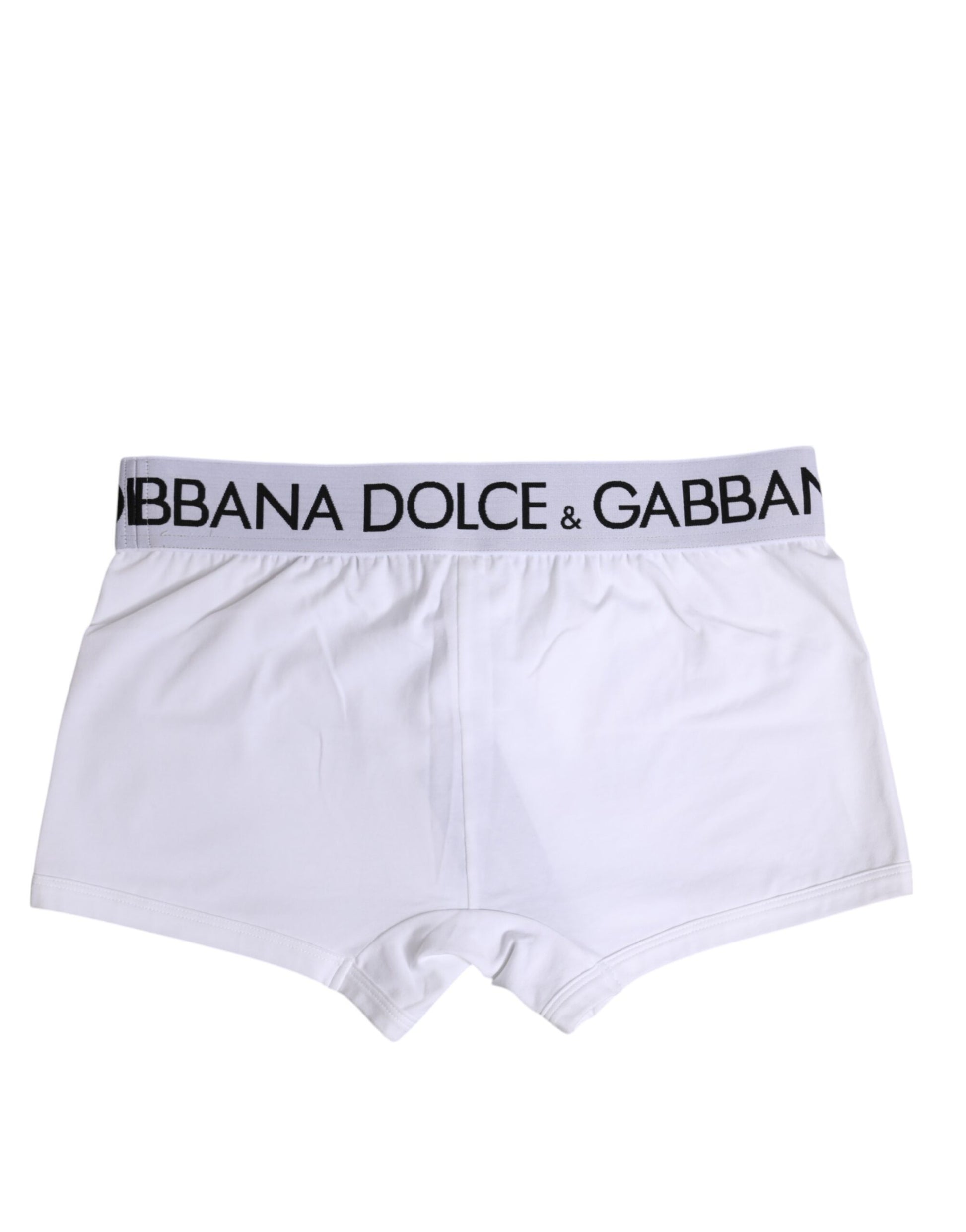 Sous-vêtements boxer Dolce & Gabbana en coton blanc stretch, coupe classique