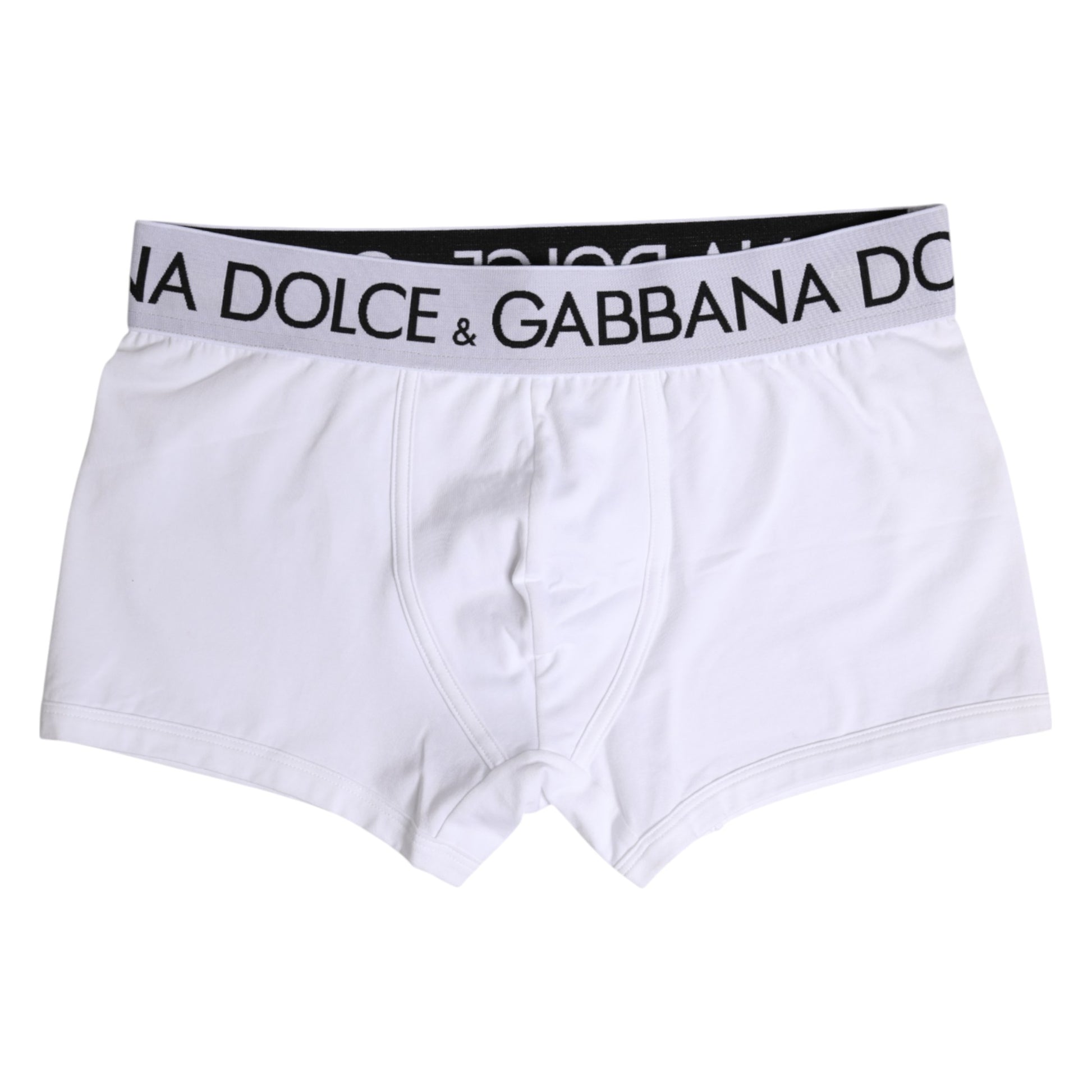 Sous-vêtements boxer Dolce & Gabbana en coton blanc stretch, coupe classique