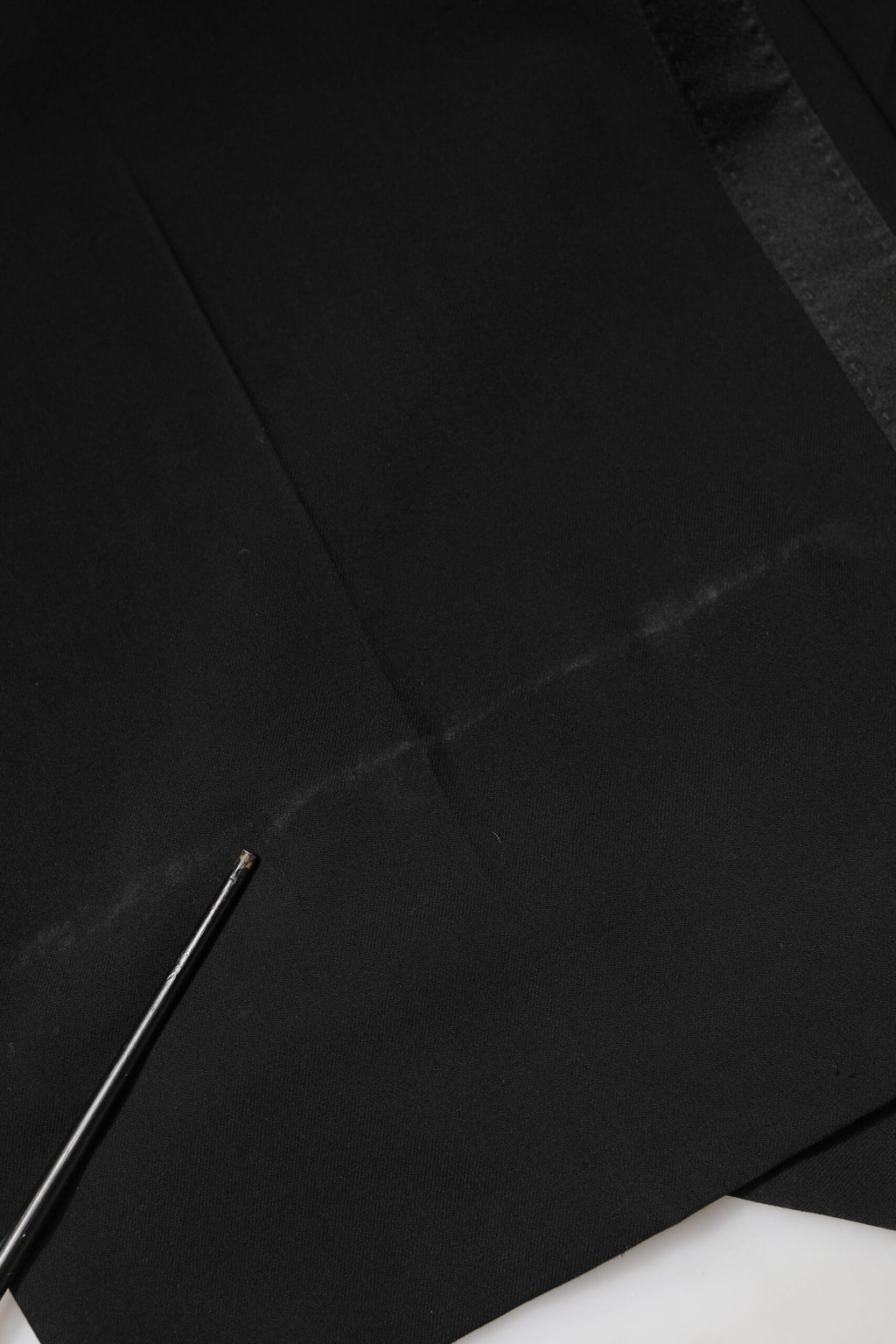 Pantalon Dolce & Gabbana en laine noire taille haute à jambes larges