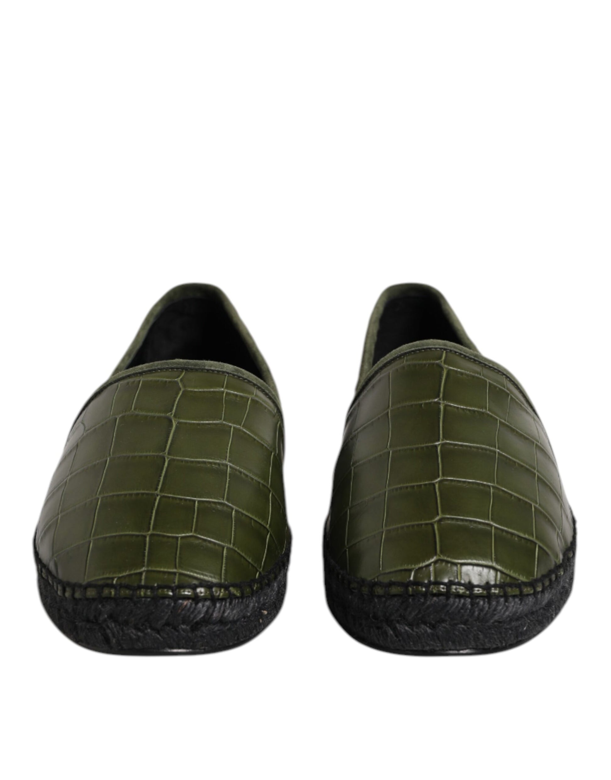 Chaussures à enfiler espadrilles Dolce & Gabbana en cuir exotique vert
