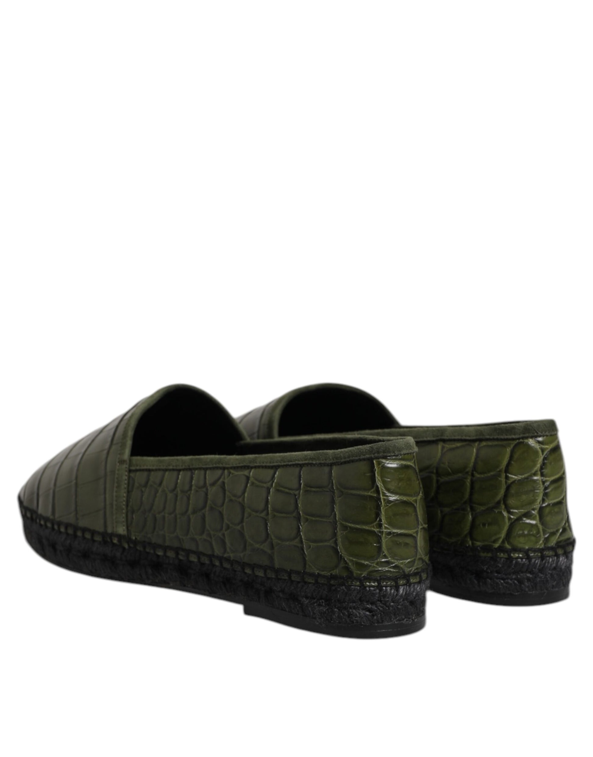 Chaussures à enfiler espadrilles Dolce & Gabbana en cuir exotique vert