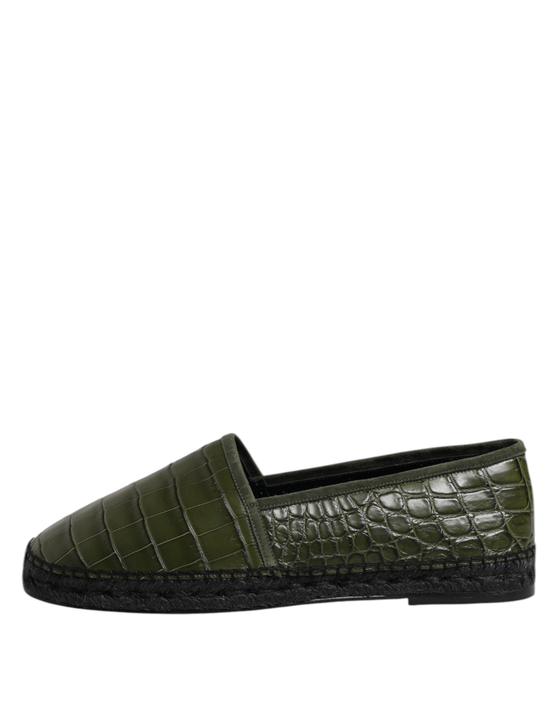 Chaussures à enfiler espadrilles Dolce & Gabbana en cuir exotique vert
