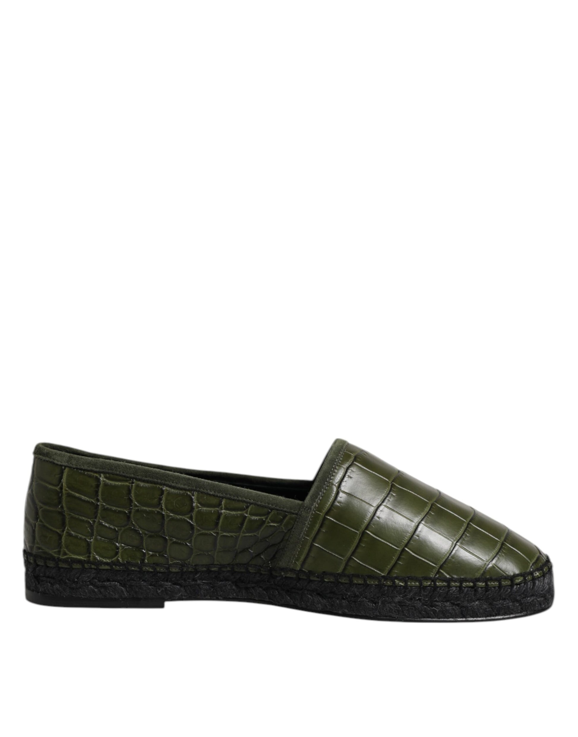 Chaussures à enfiler espadrilles Dolce & Gabbana en cuir exotique vert