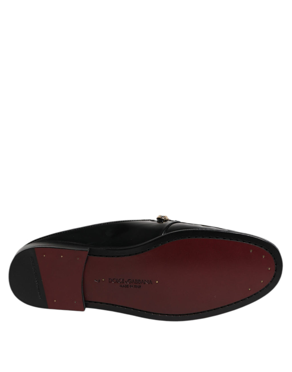 Dolce & Gabbana Black Leather DG Chain Embellished Sandals Shoes