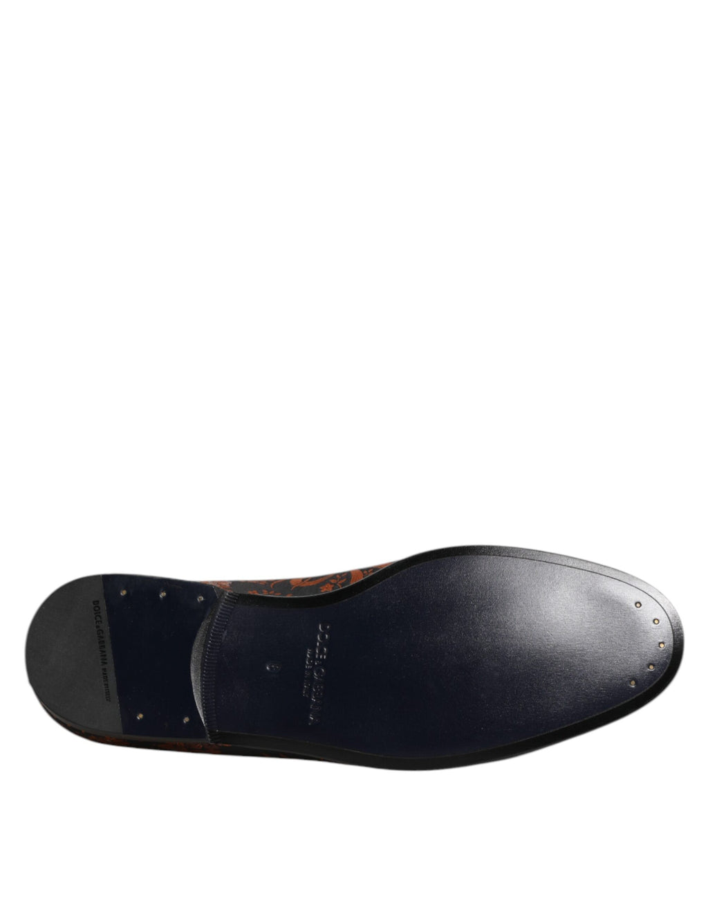 Dolce & Gabbana Black Jacquard Polyester Slip On Loafers Shoes