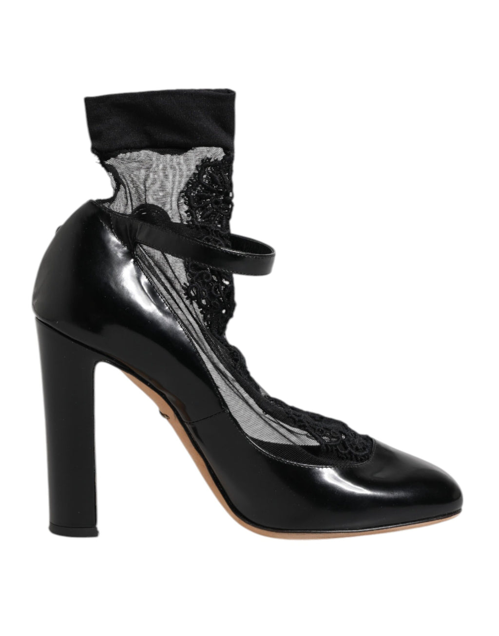 Chaussures à talons escarpins Dolce & Gabbana en cuir noir avec lacets