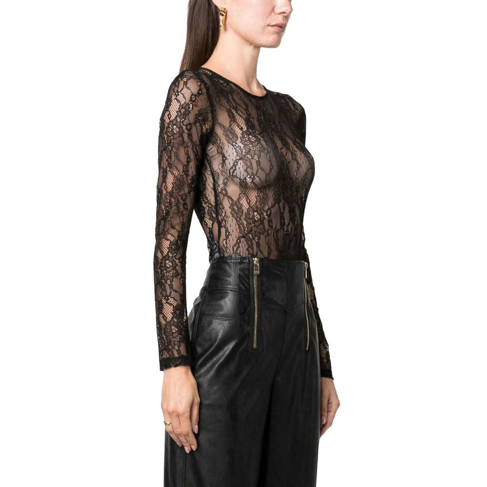 PINKO Schwarze Nylonoberteile und T-Shirts