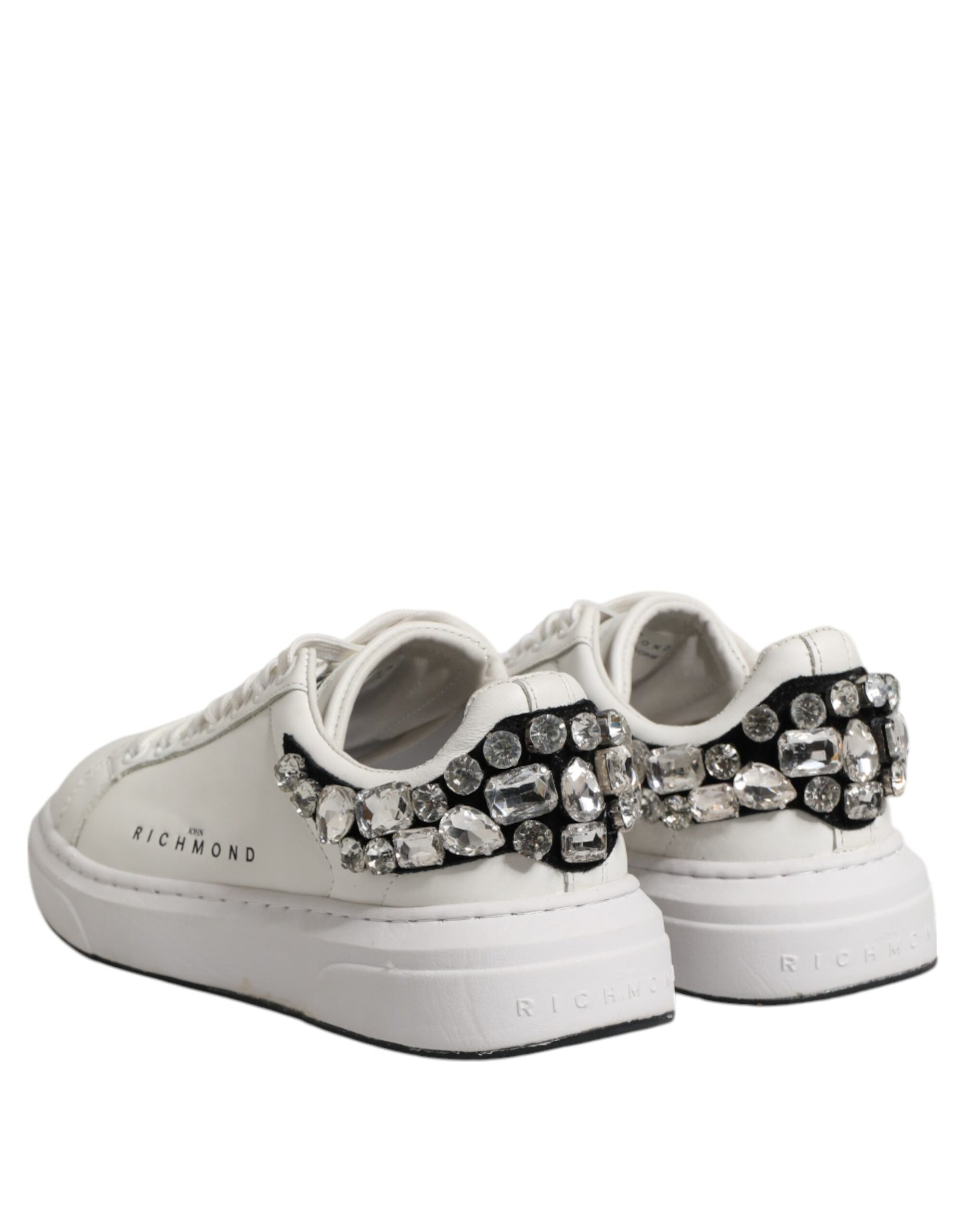 Chaussures Baskets John Richmond Blanches à Strass