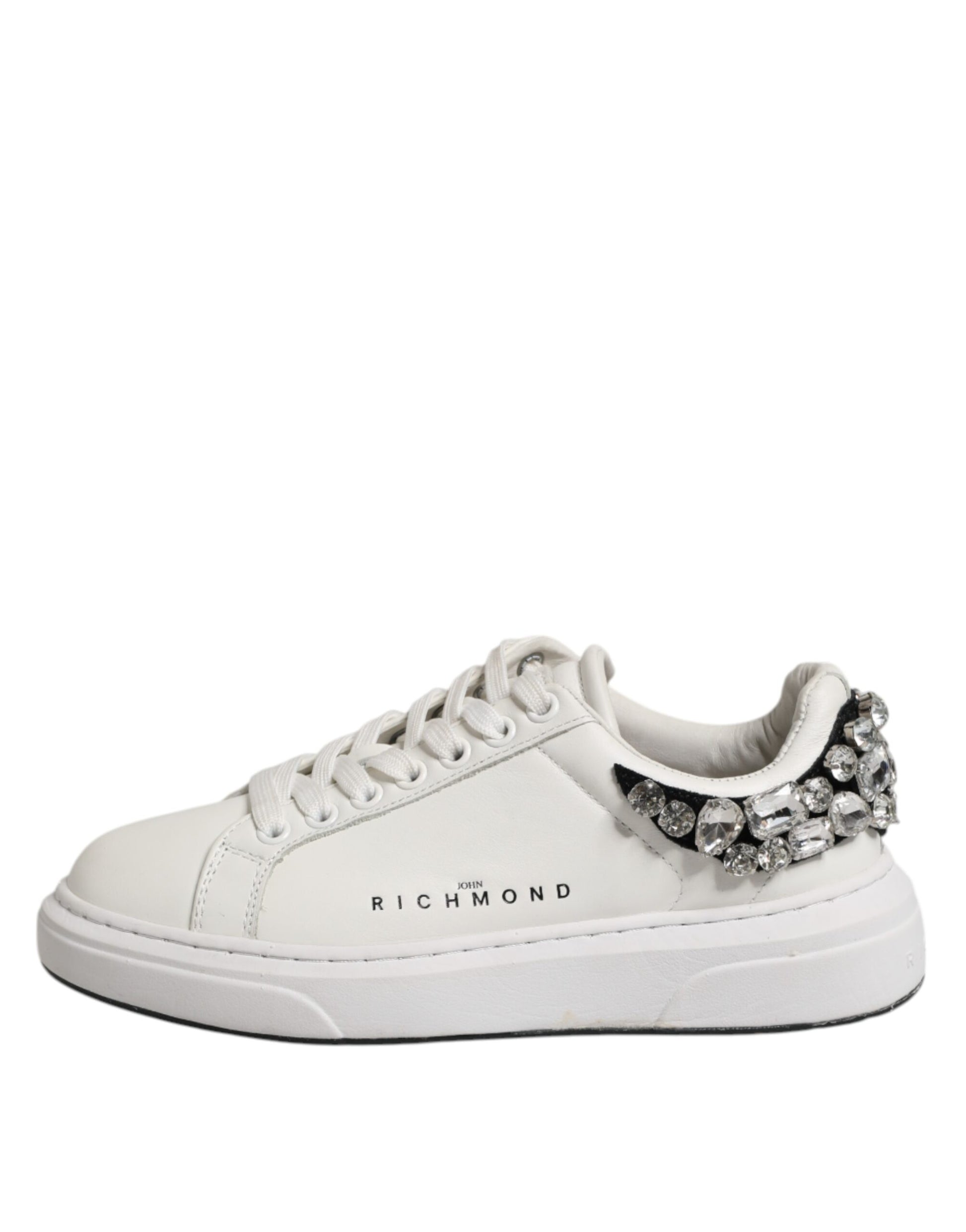 Chaussures Baskets John Richmond Blanches à Strass