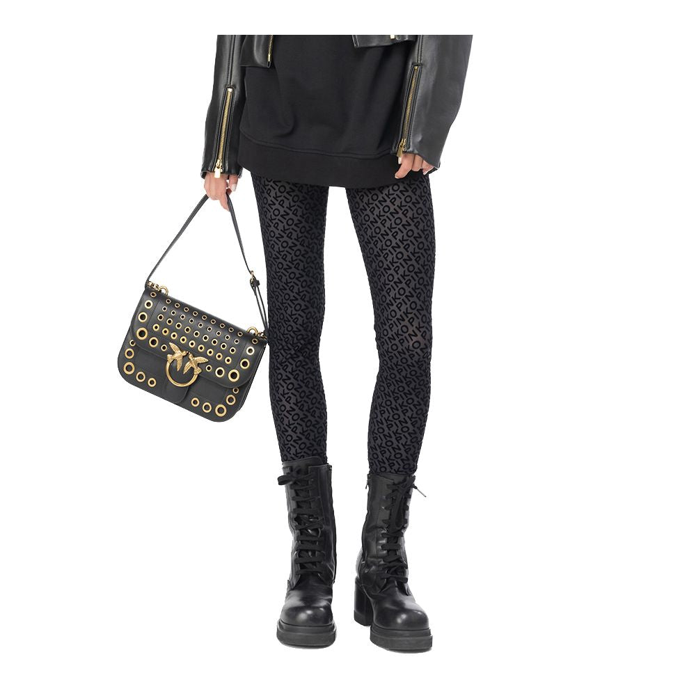 PINKO Schwarze Nylonjeans und Hose