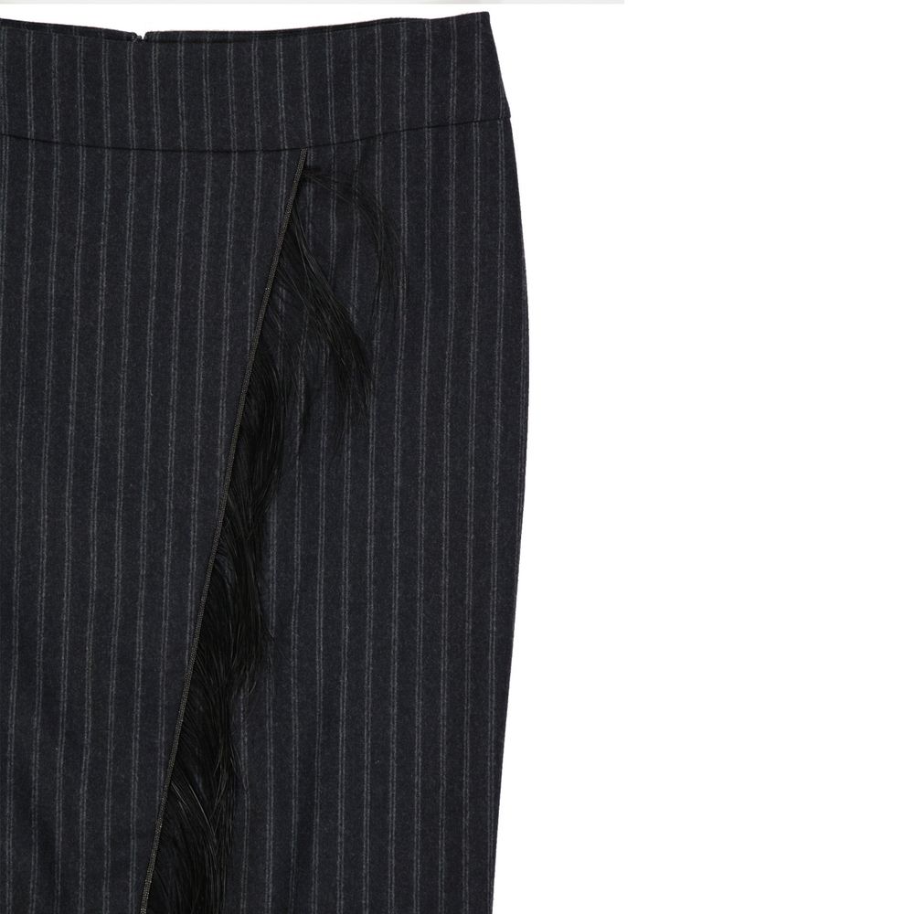 Brunello Cucinelli Wollrock mit Streifen