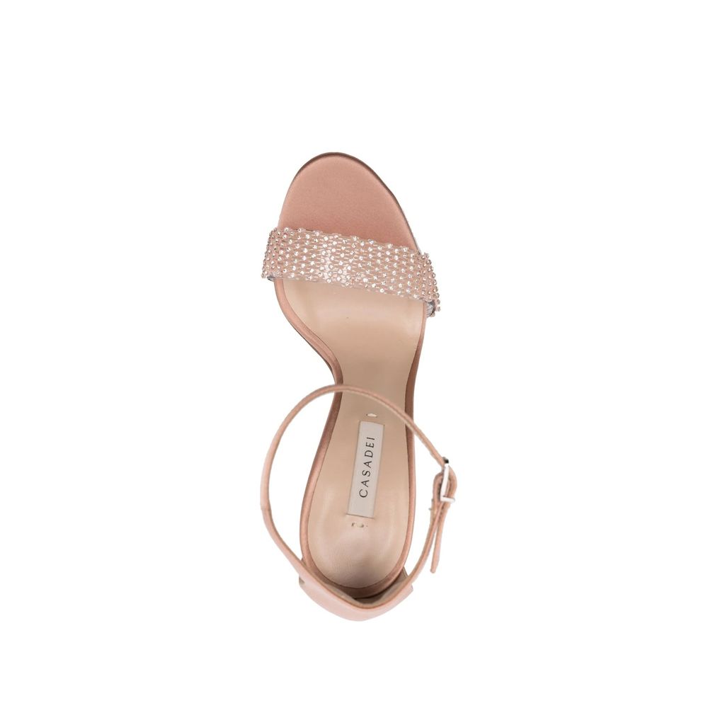 Casadei 100mm Blade Twenties Satinsandalen