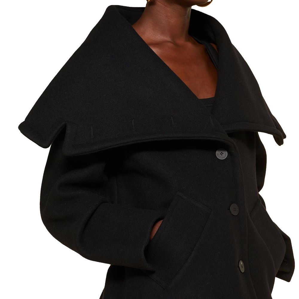Jacquemus Le Caban Caruso Jacke mit drapiertem Kragen