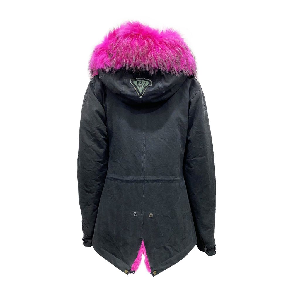 AS65 Parkajacke aus Canvas mit Verzierung