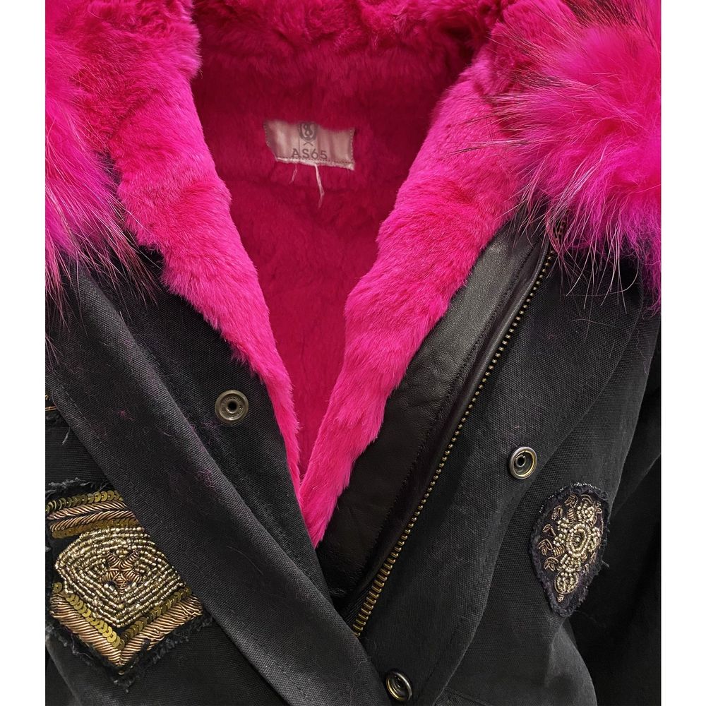 AS65 Parkajacke aus Canvas mit Verzierung