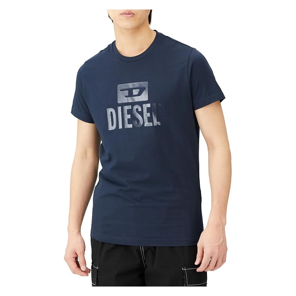 Diesel – Blaues Baumwoll-T-Shirt