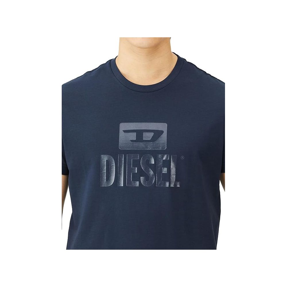 Diesel – Blaues Baumwoll-T-Shirt