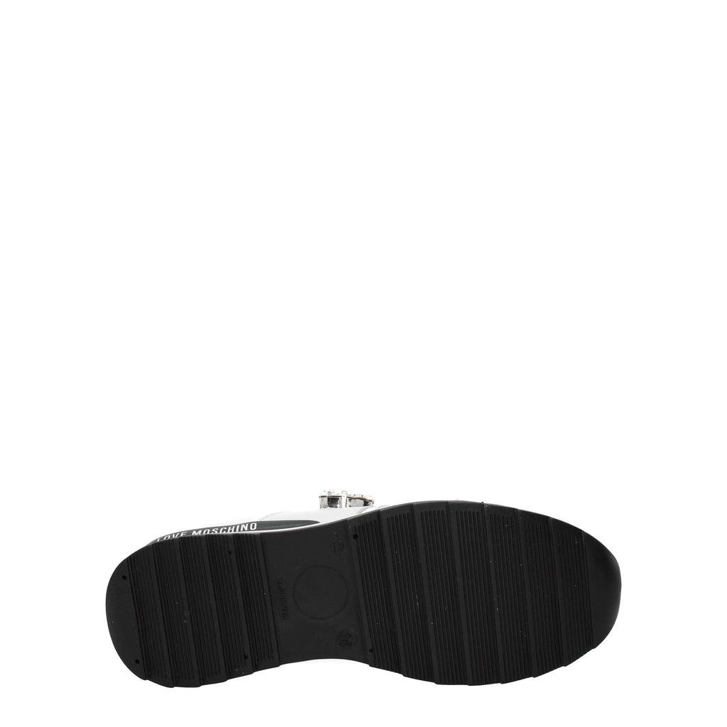 Baskets basses Love Moschino en cuir blanc