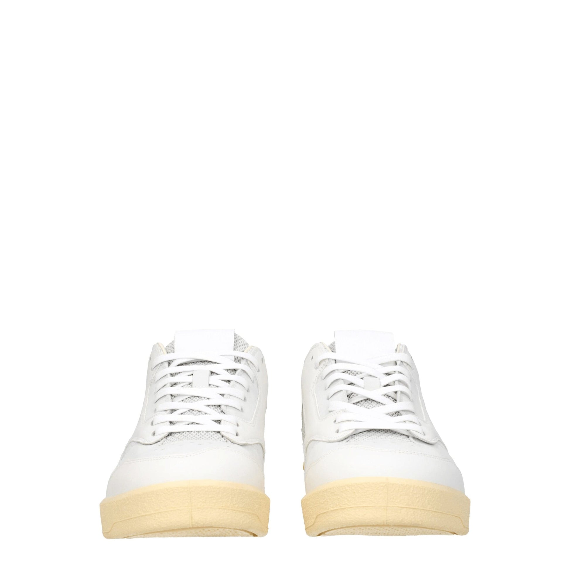 Baskets basses en cuir blanc Jil Sander