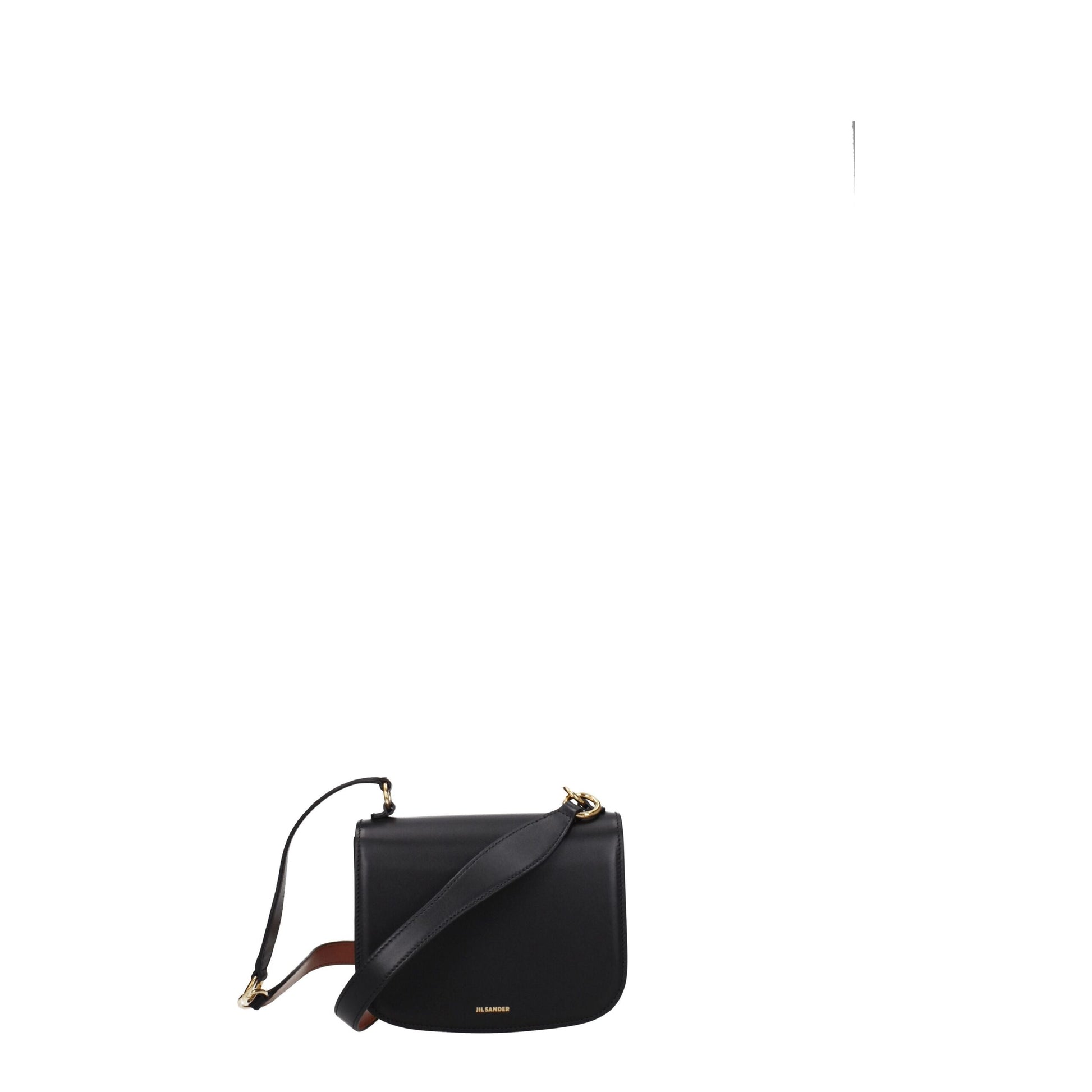 Sac à main en cuir noir Jil Sander