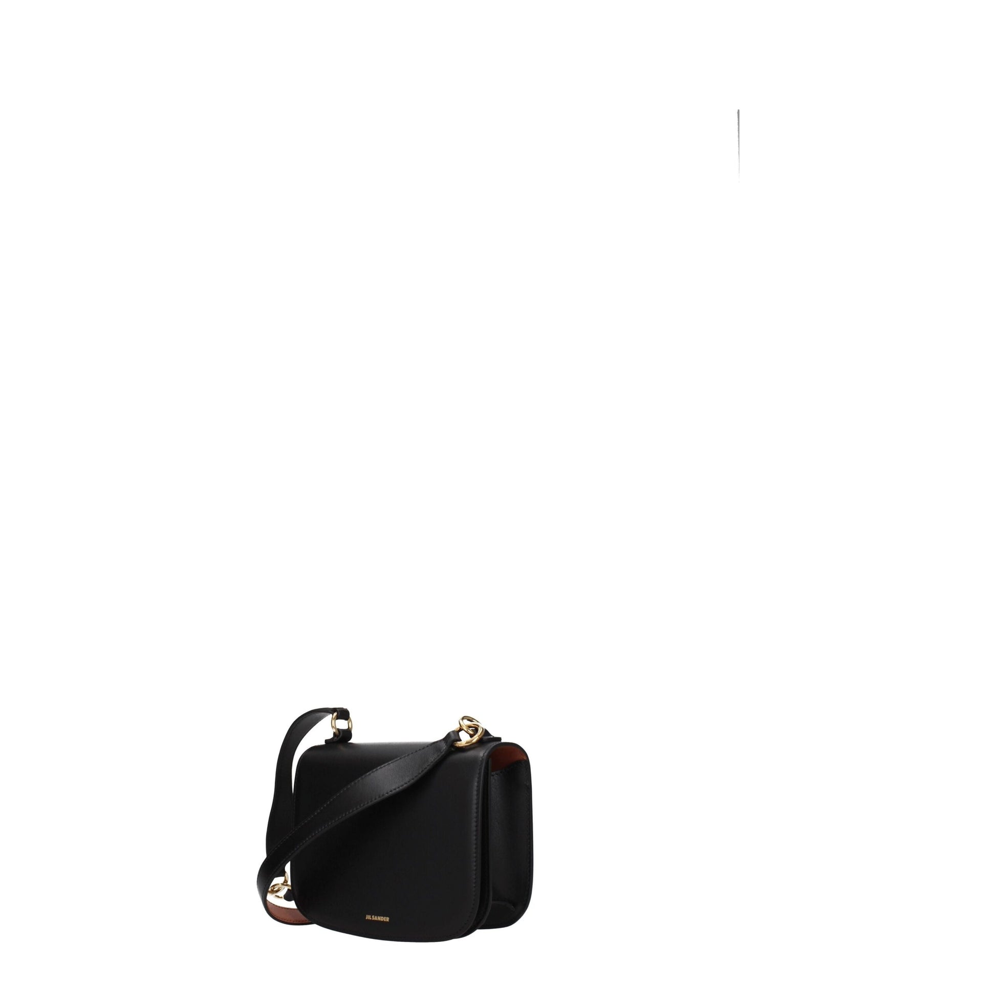 Sac à main en cuir noir Jil Sander