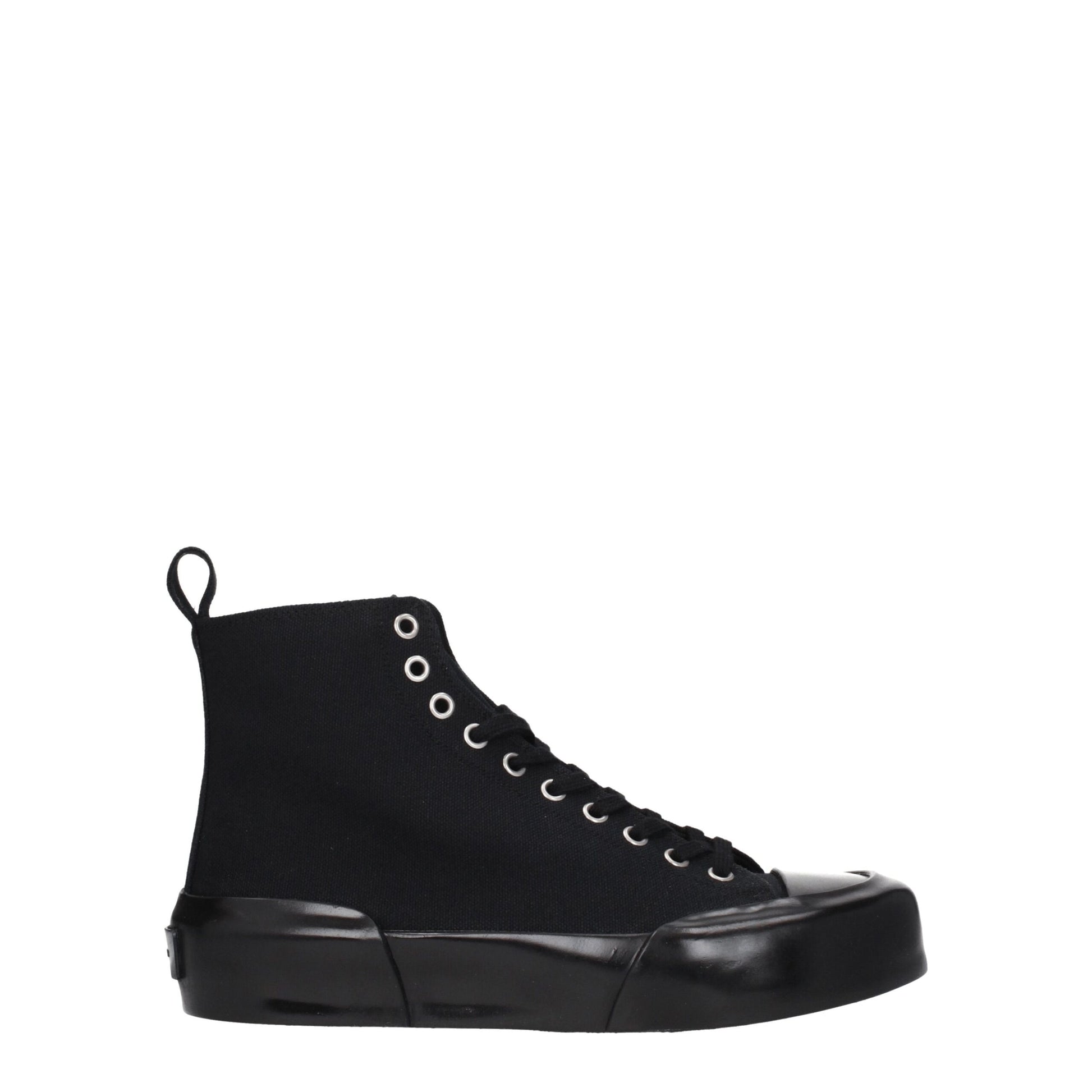 Jil Sander Baskets montantes en tissu noir