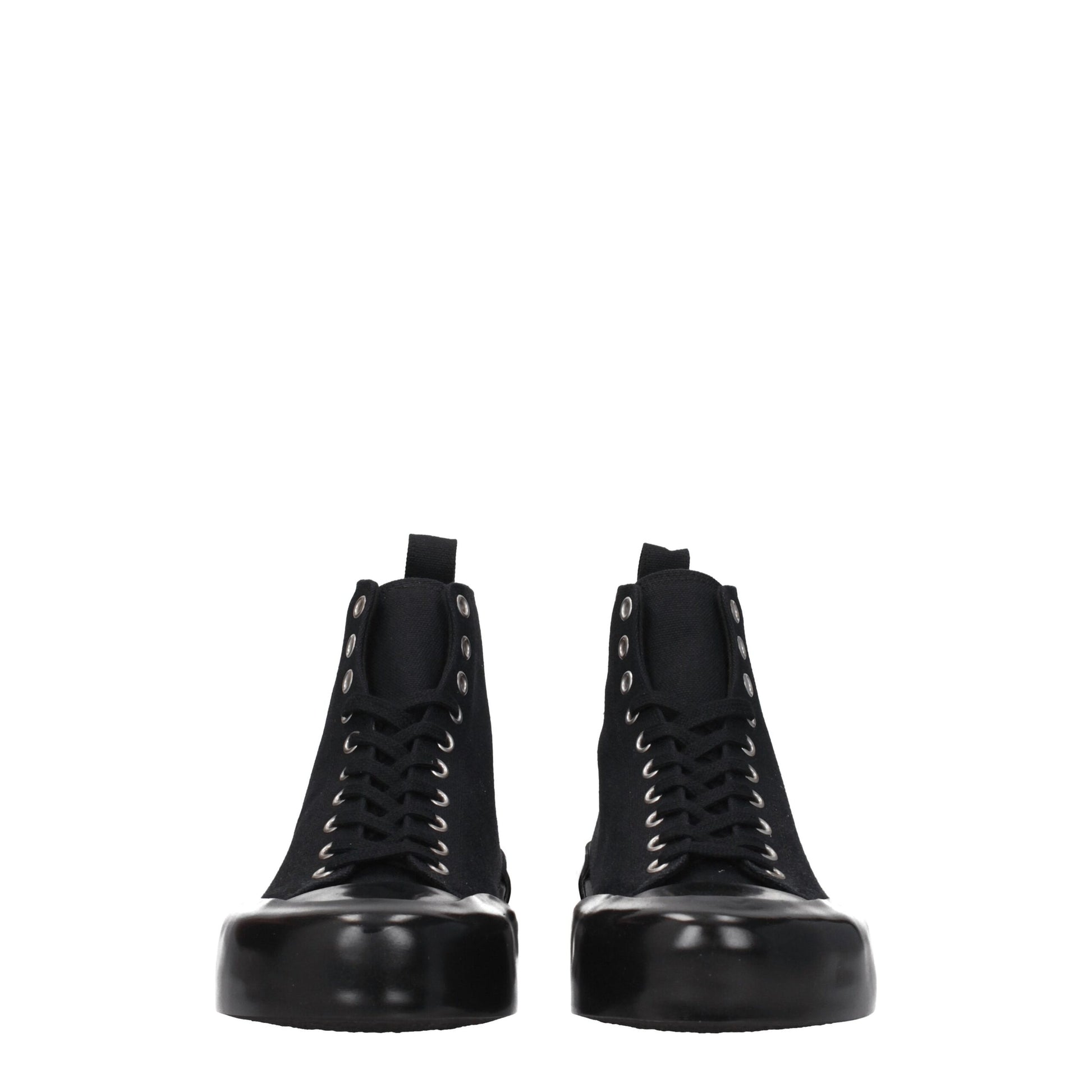 Jil Sander Baskets montantes en tissu noir