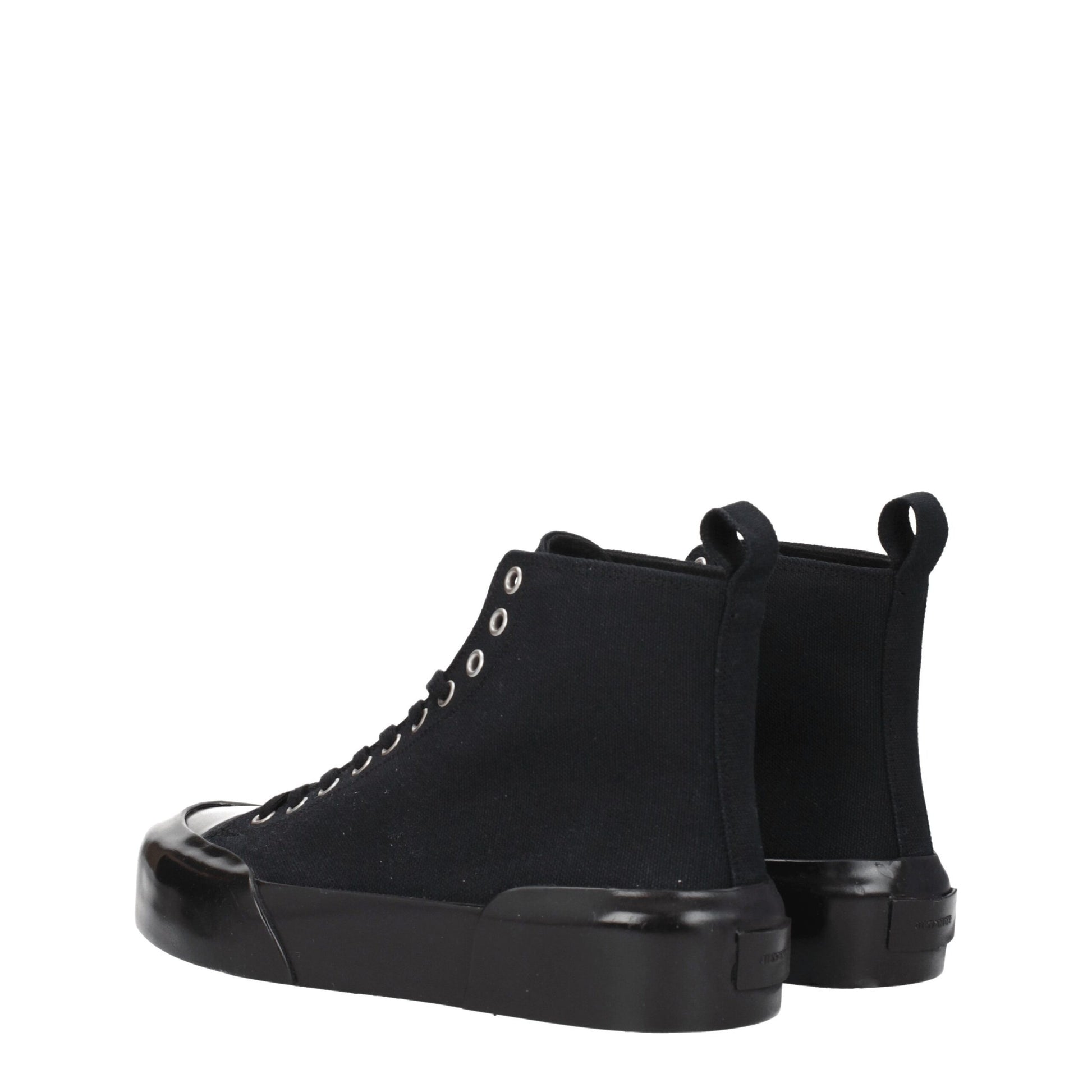 Jil Sander Baskets montantes en tissu noir
