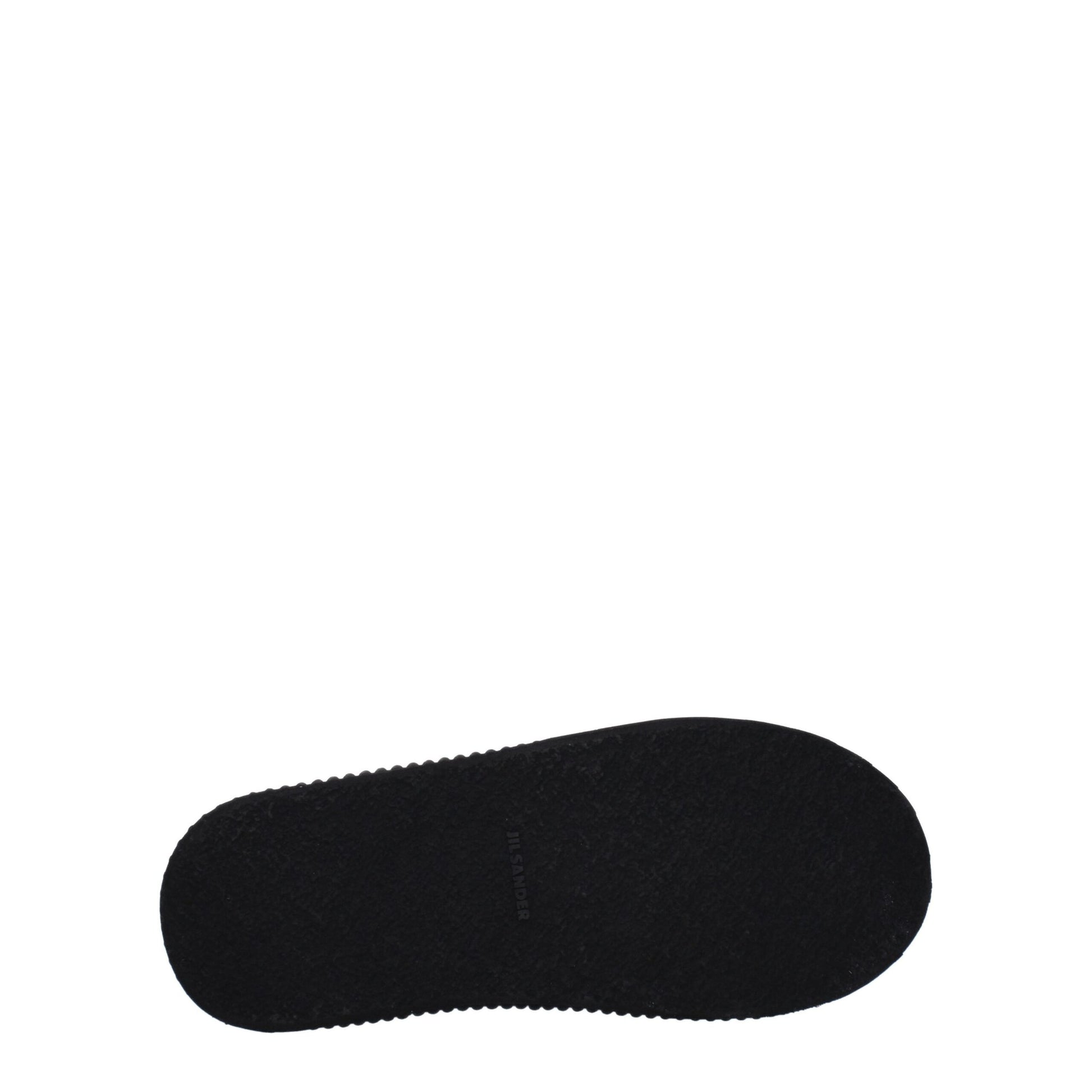 Baskets compensées en tissu noir Jil Sander