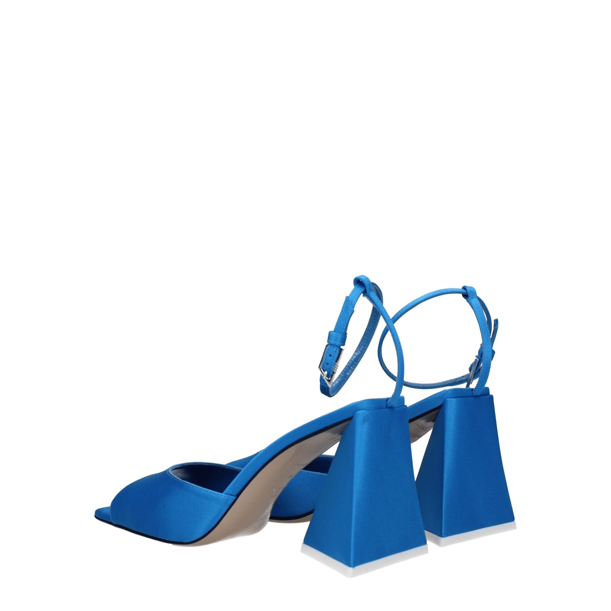 Sandales à talon aiguille The Attico en satin bleu
