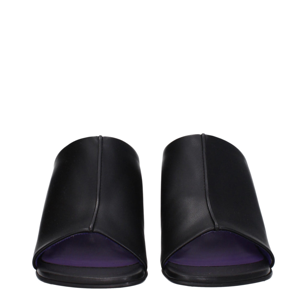 Sandales à talons aiguilles en cuir noir Stella McCartney