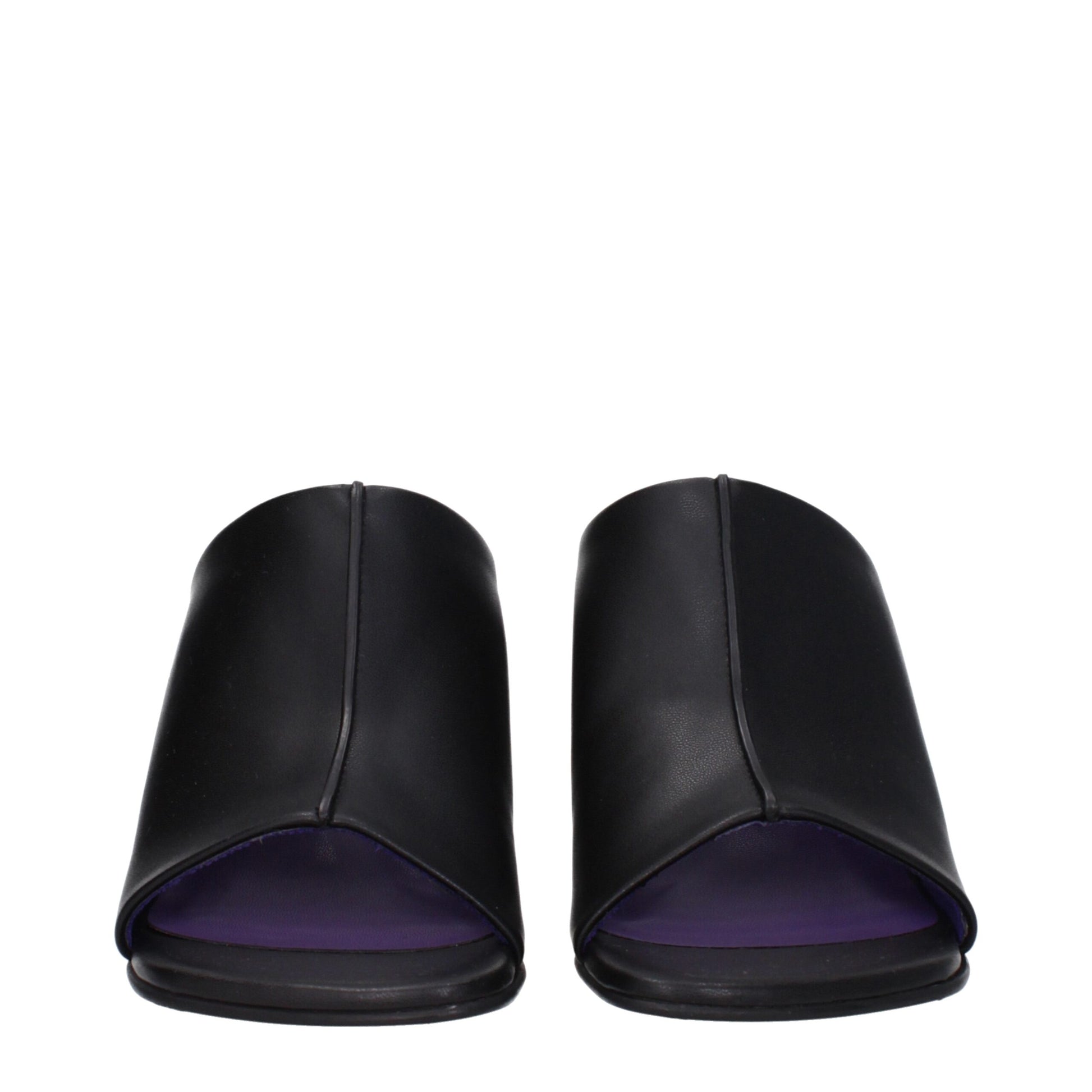 Sandales à talons aiguilles en cuir noir Stella McCartney