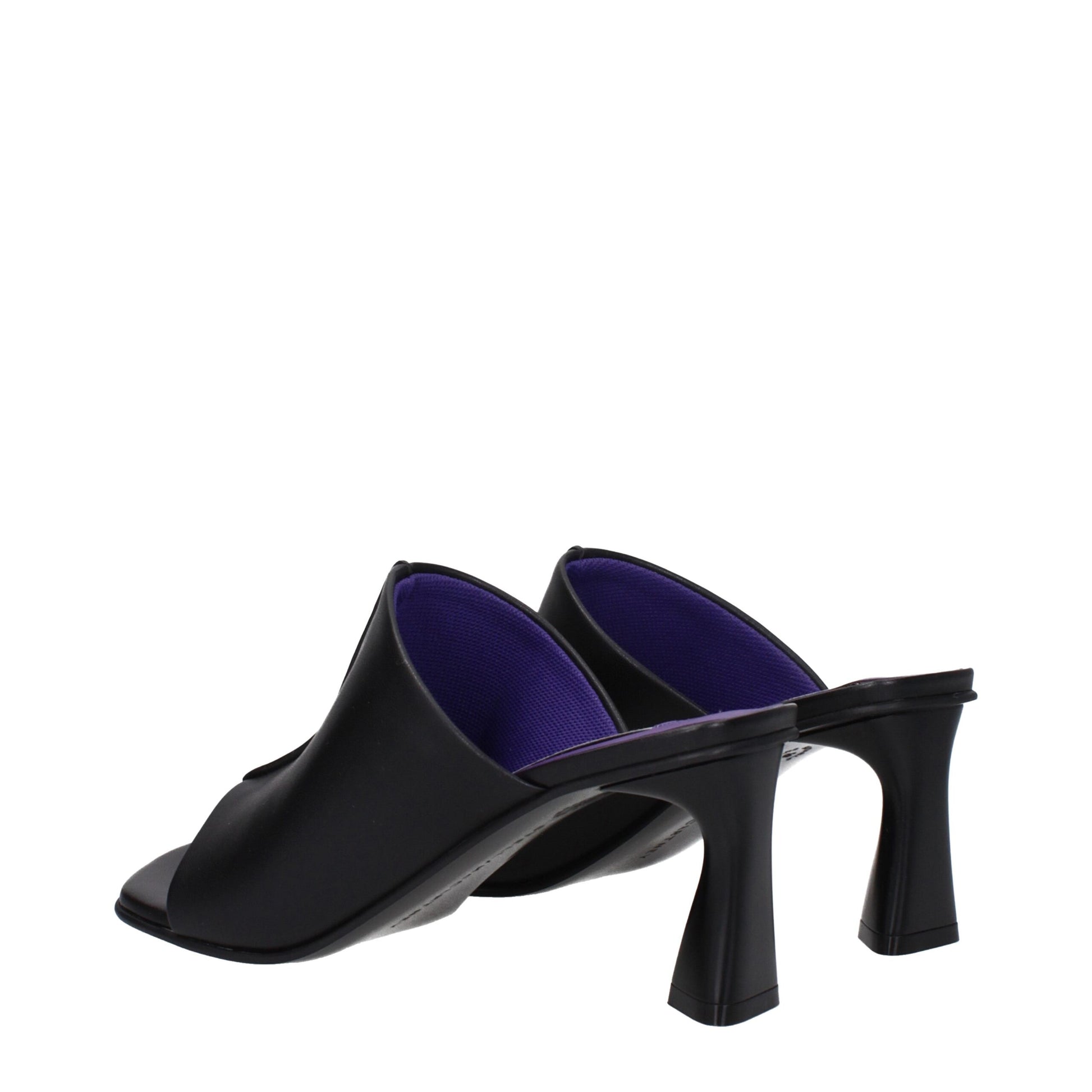Sandales à talons aiguilles en cuir noir Stella McCartney