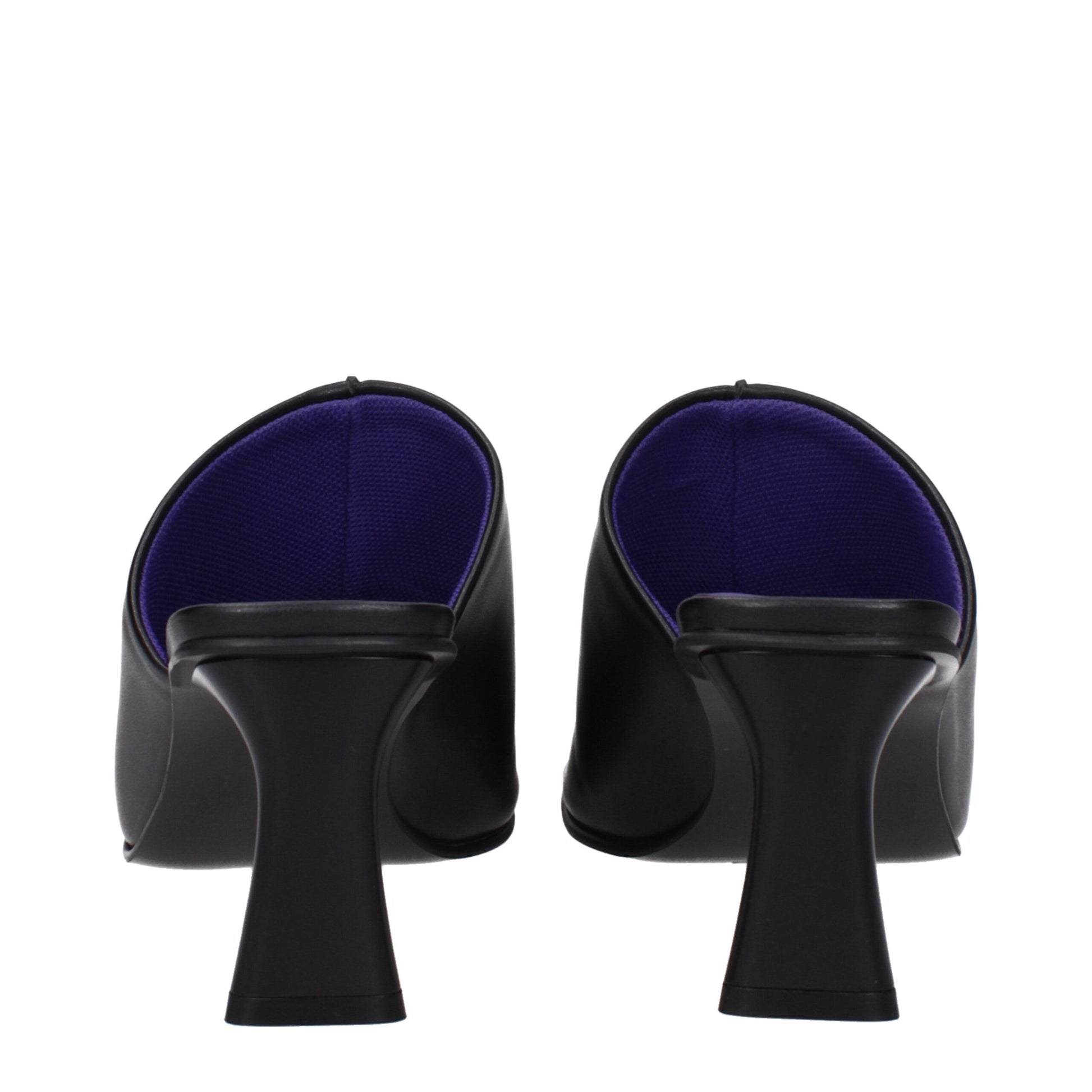 Sandales à talons aiguilles en cuir noir Stella McCartney