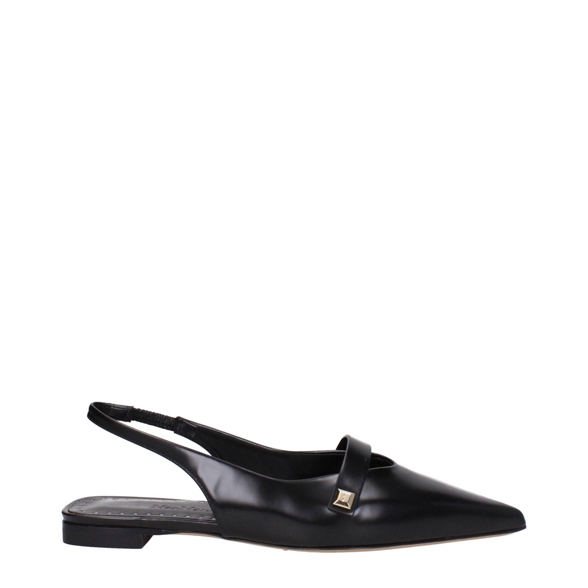 Ballerines Max Mara en cuir noir