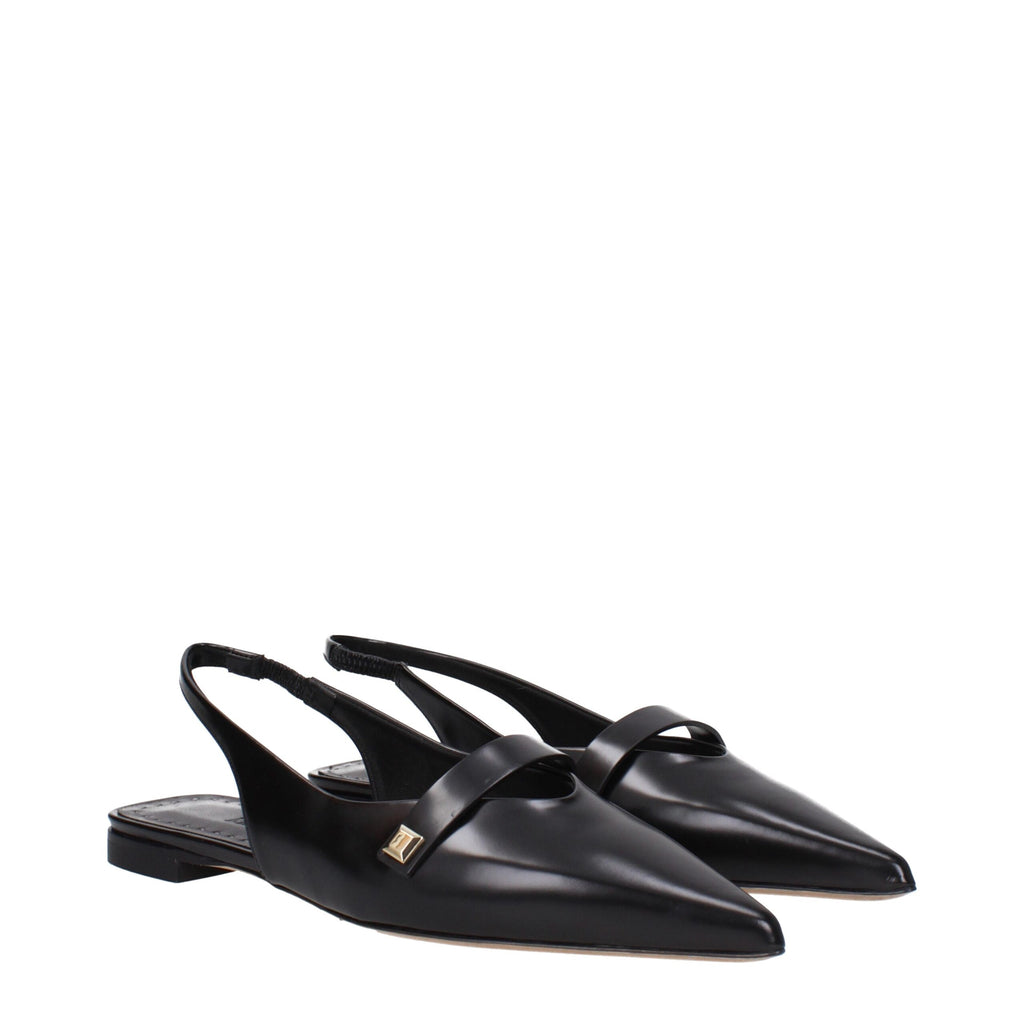 Ballerines Max Mara en cuir noir