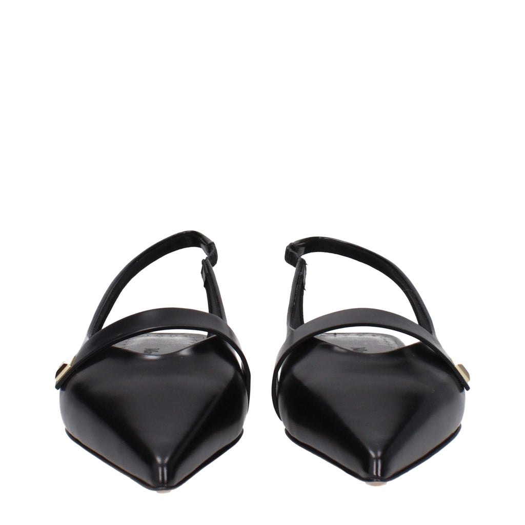 Ballerines Max Mara en cuir noir