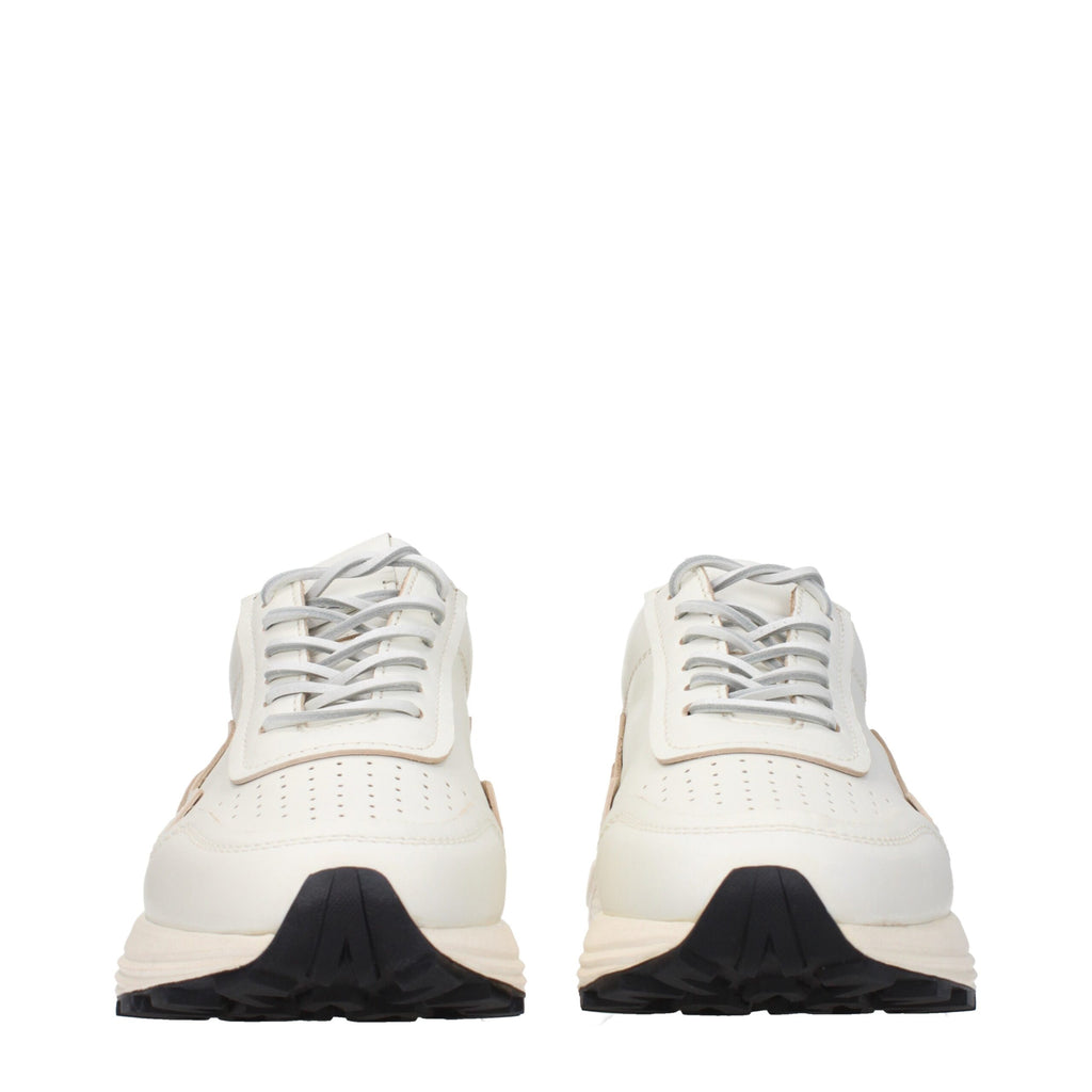 Buttero White Leather Low Tops