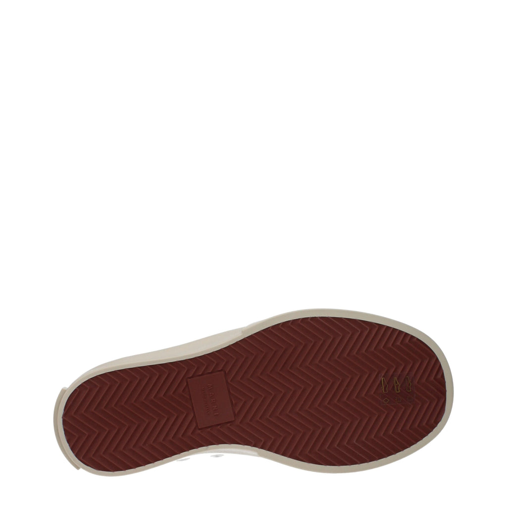 Marni White Leather Low Top Sneakers