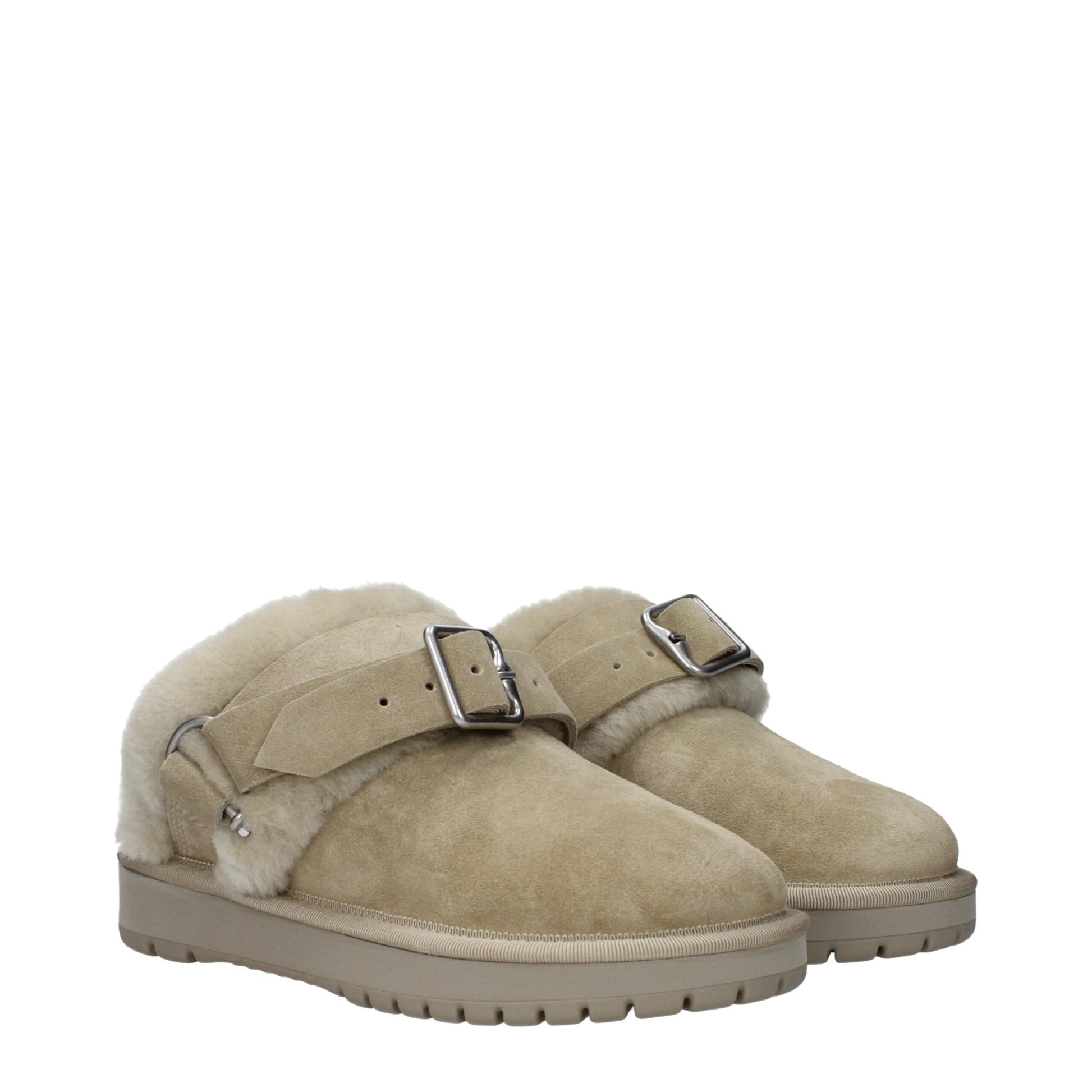 Mocassins en cuir vert Burberry