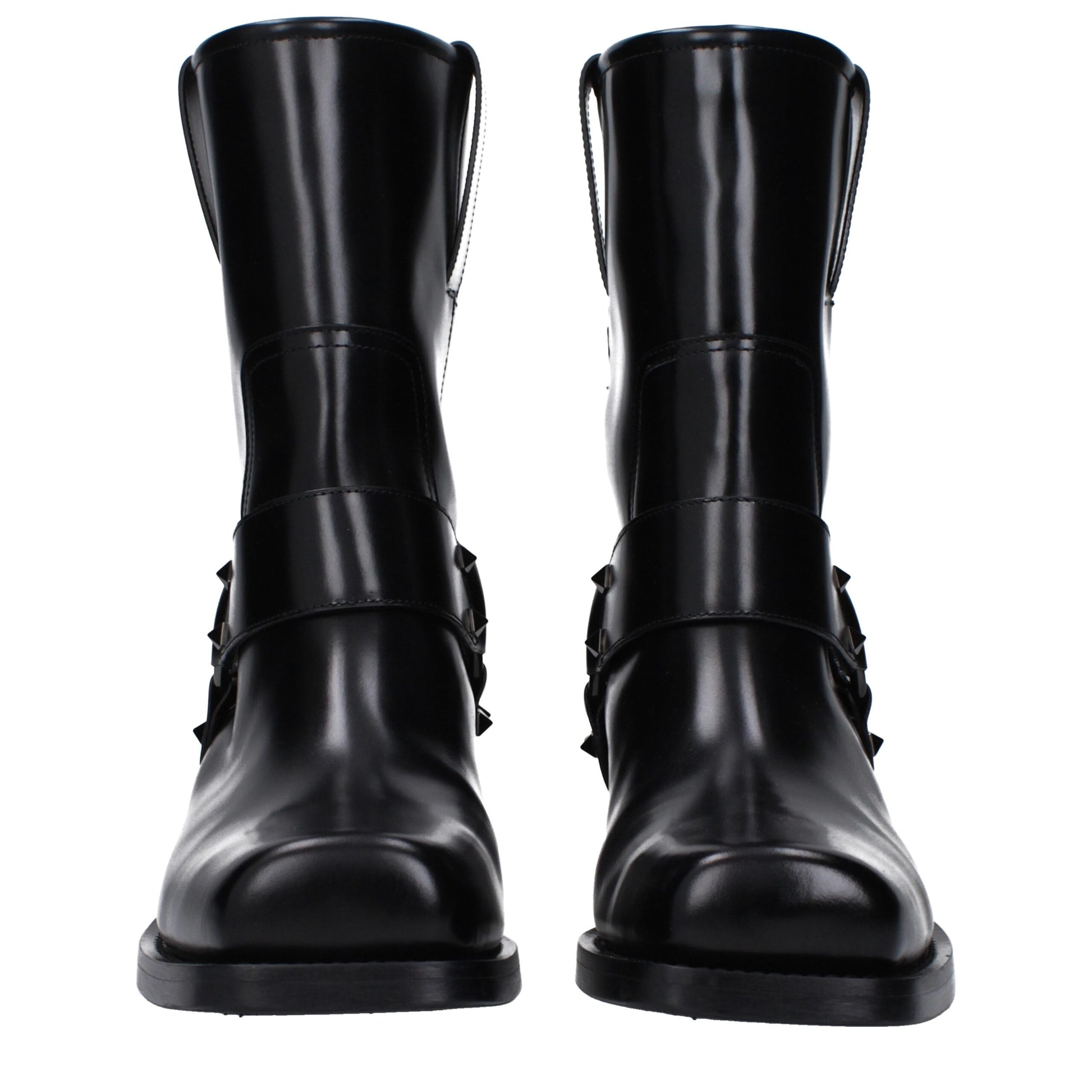 Bottines Valentino Garavani en cuir noir