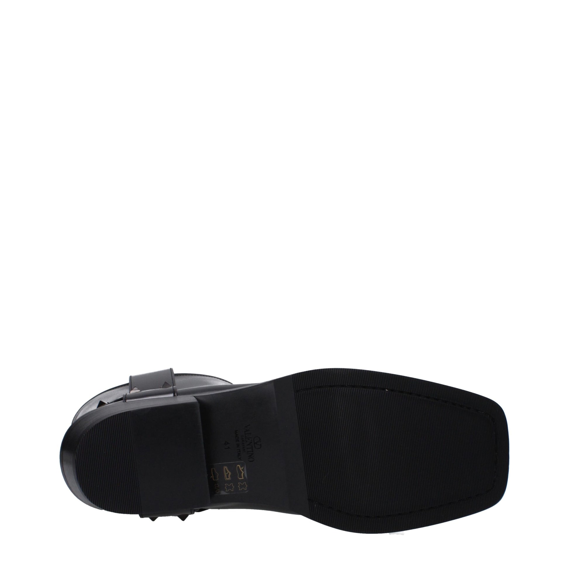 Bottines Valentino Garavani en cuir noir
