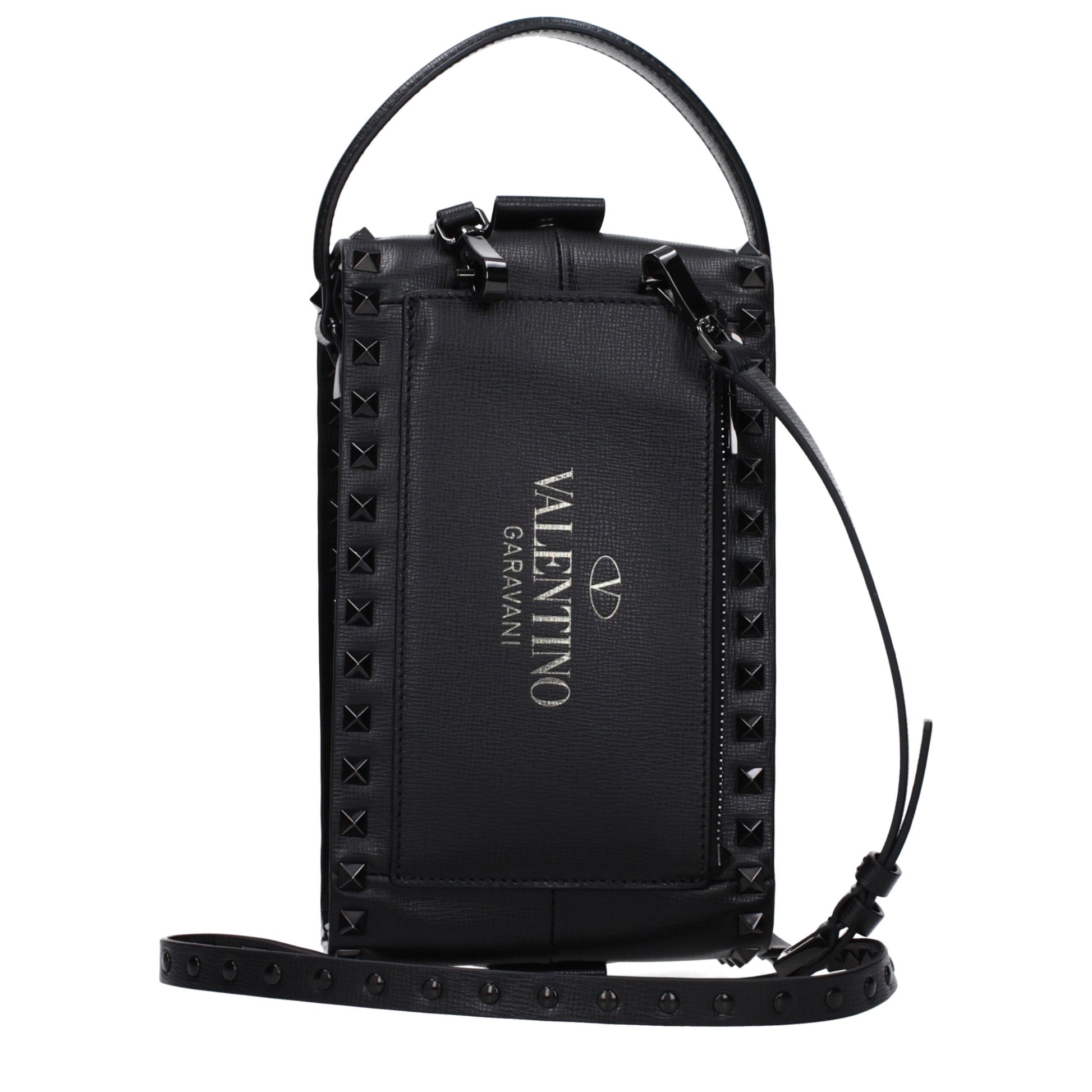 Valentino Garavani Black Leather Clutch Bag