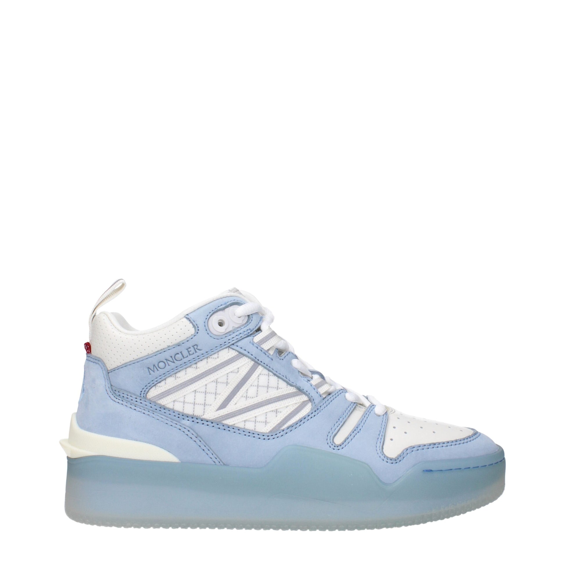 Baskets montantes Moncler en cuir blanc