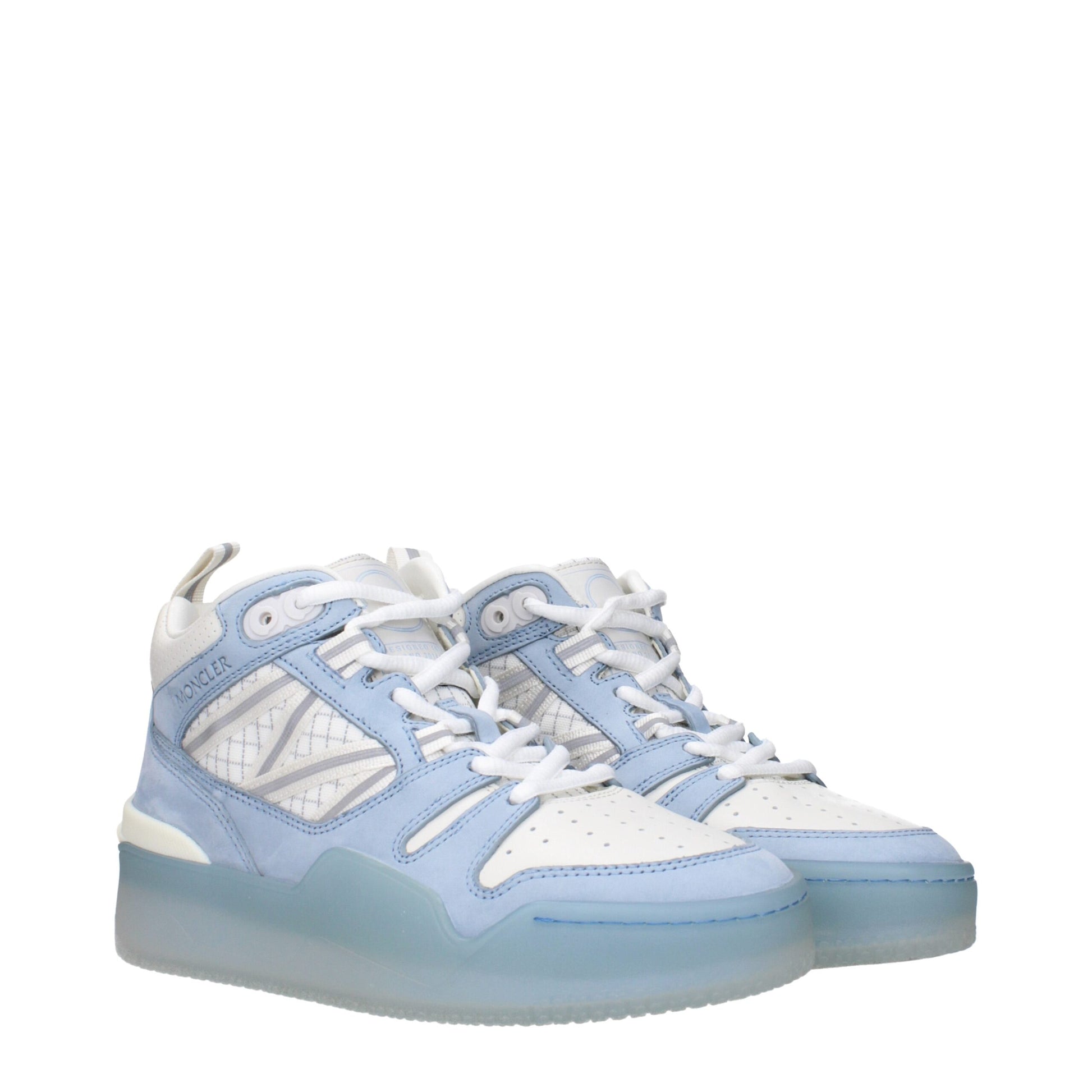Baskets montantes Moncler en cuir blanc